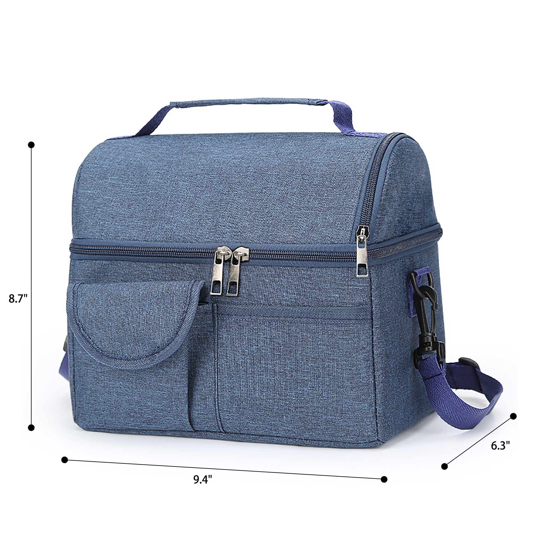 Oxford Double Layer Reusable Insulated Cooler Lunch Bag - Image 2