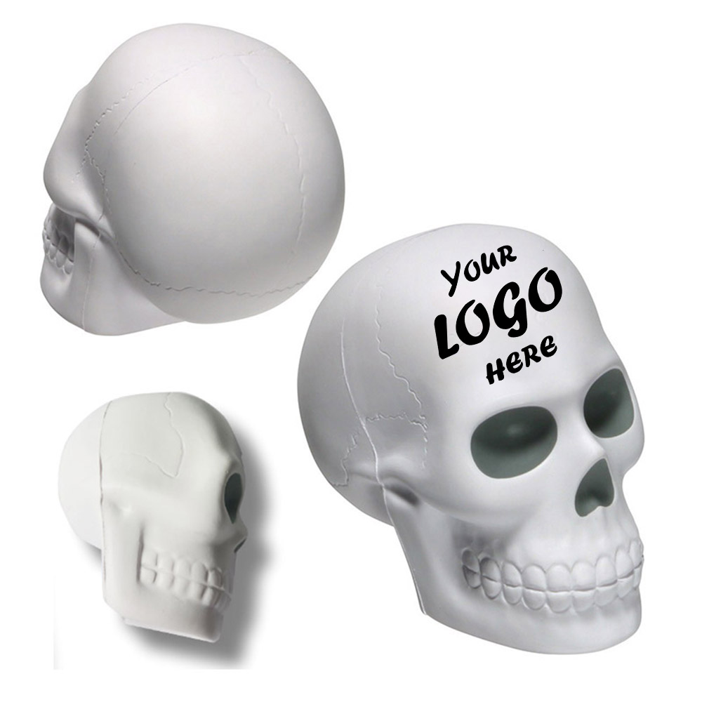 Slow Rise PU Skull Shaped Stress Reliever