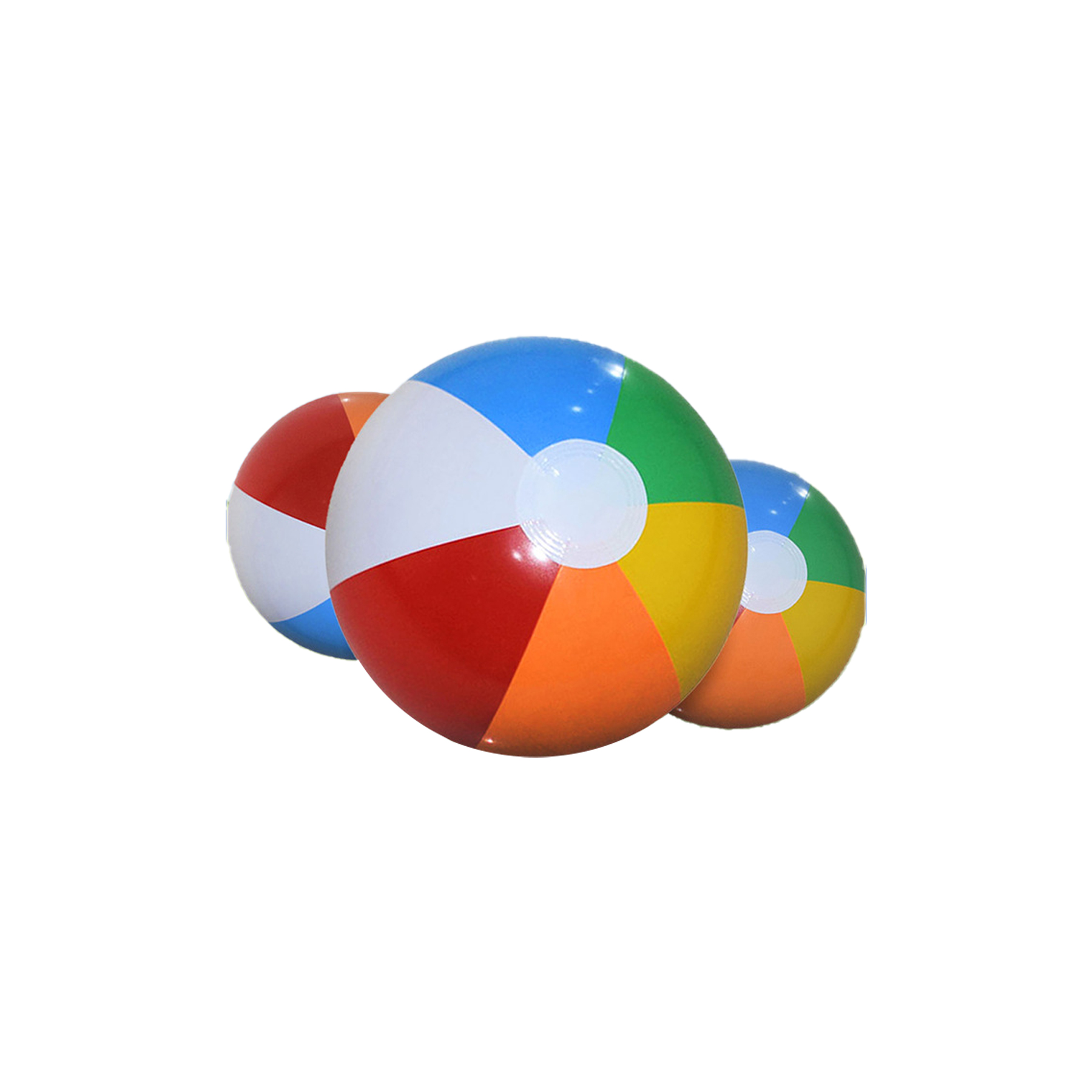 16" Multi-Color Panels Pool Beach Inflatable PVC Beach Ball - Image 3