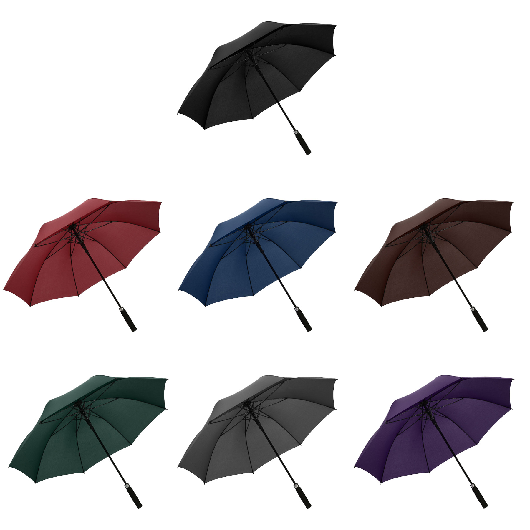 58 Inch Auto Open Windproof Golf Umbrella W/ 190T Pongee - Image 3