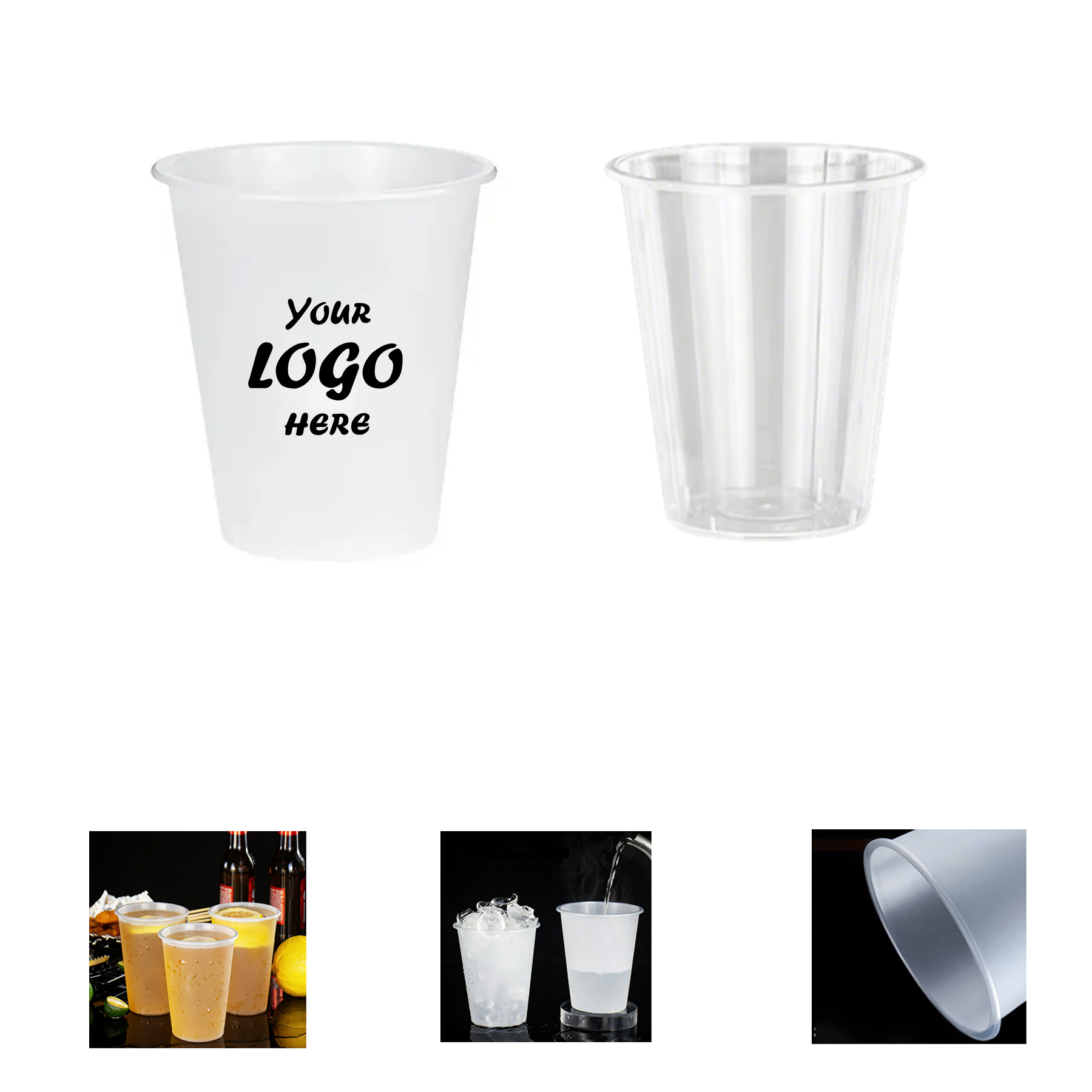 12 Oz Reusable Frosted Clear Party Cup