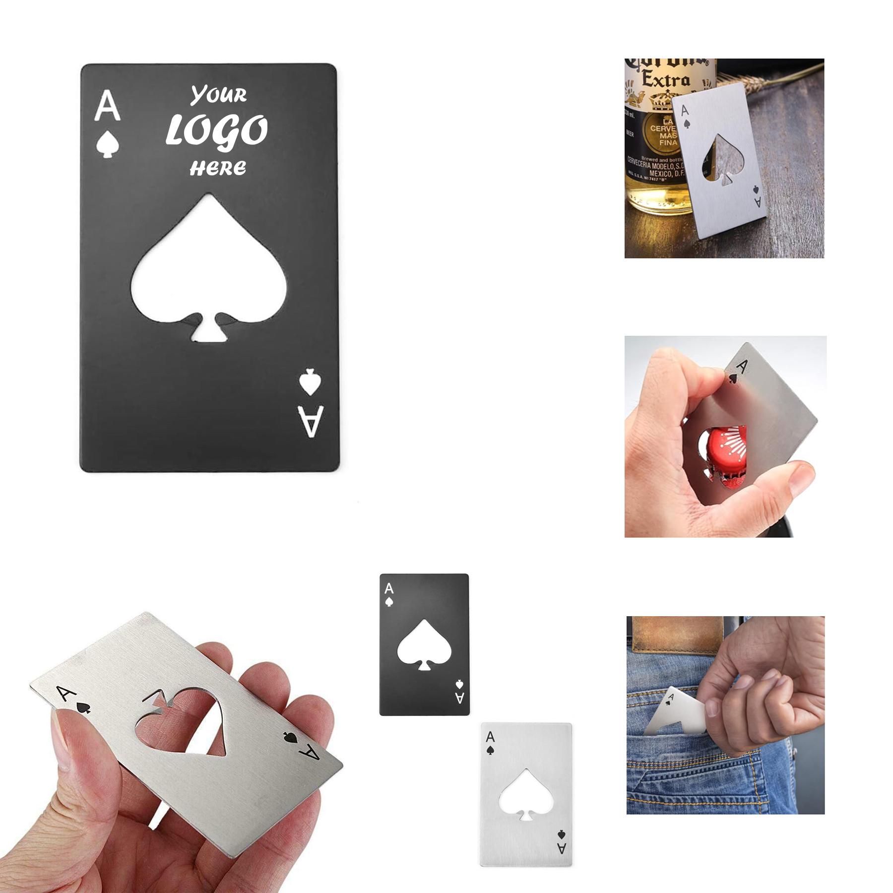 Casino Playing Card Wallet Bottle Opener - Image 2