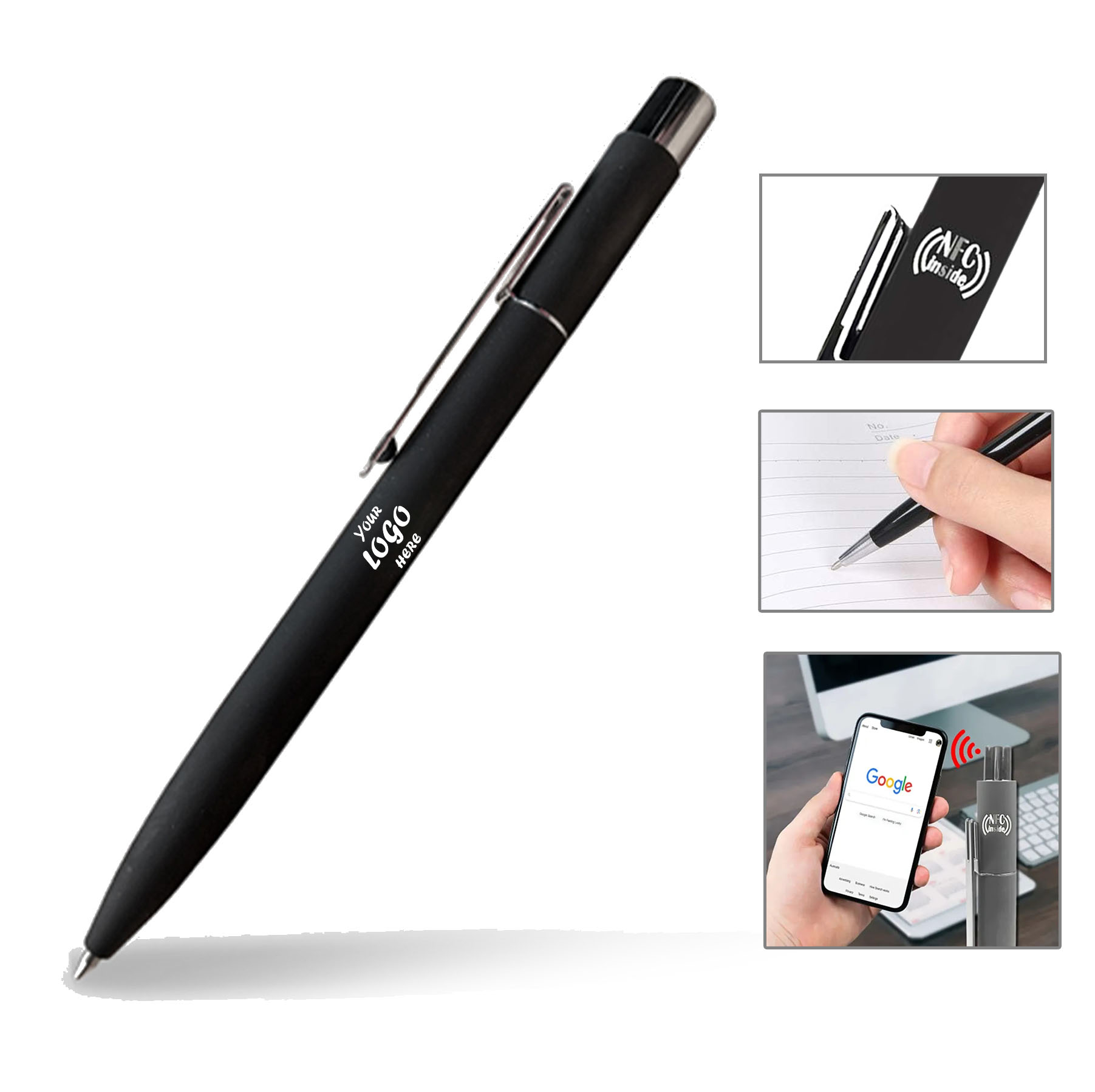 Sleek Aluminum Smart Gel Pen with Built-in NFC