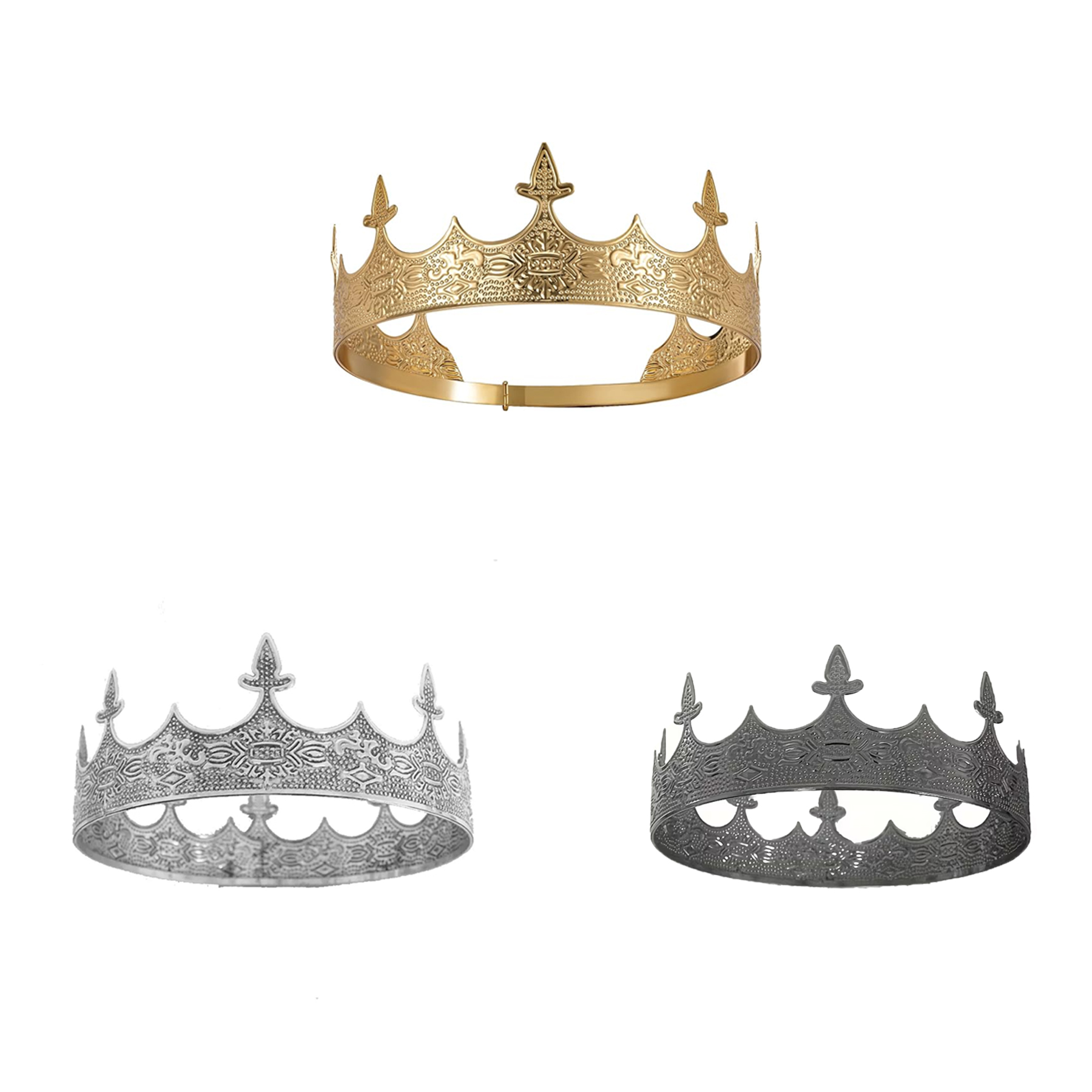 Metal Party Royal Celebration Crown For Birthday And Halloween - Image 3