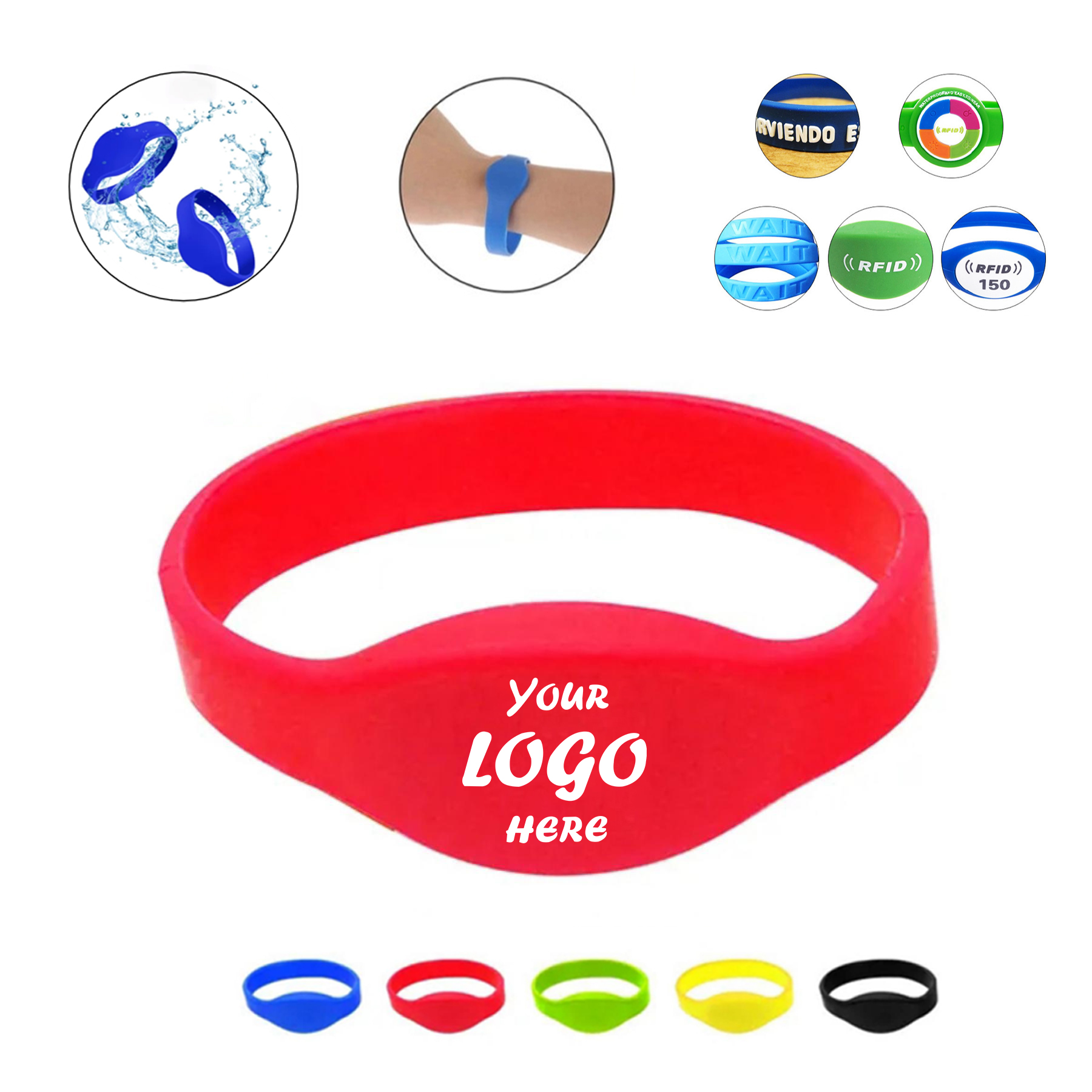 RFID Silicone Wristband With NFC Chip For Events