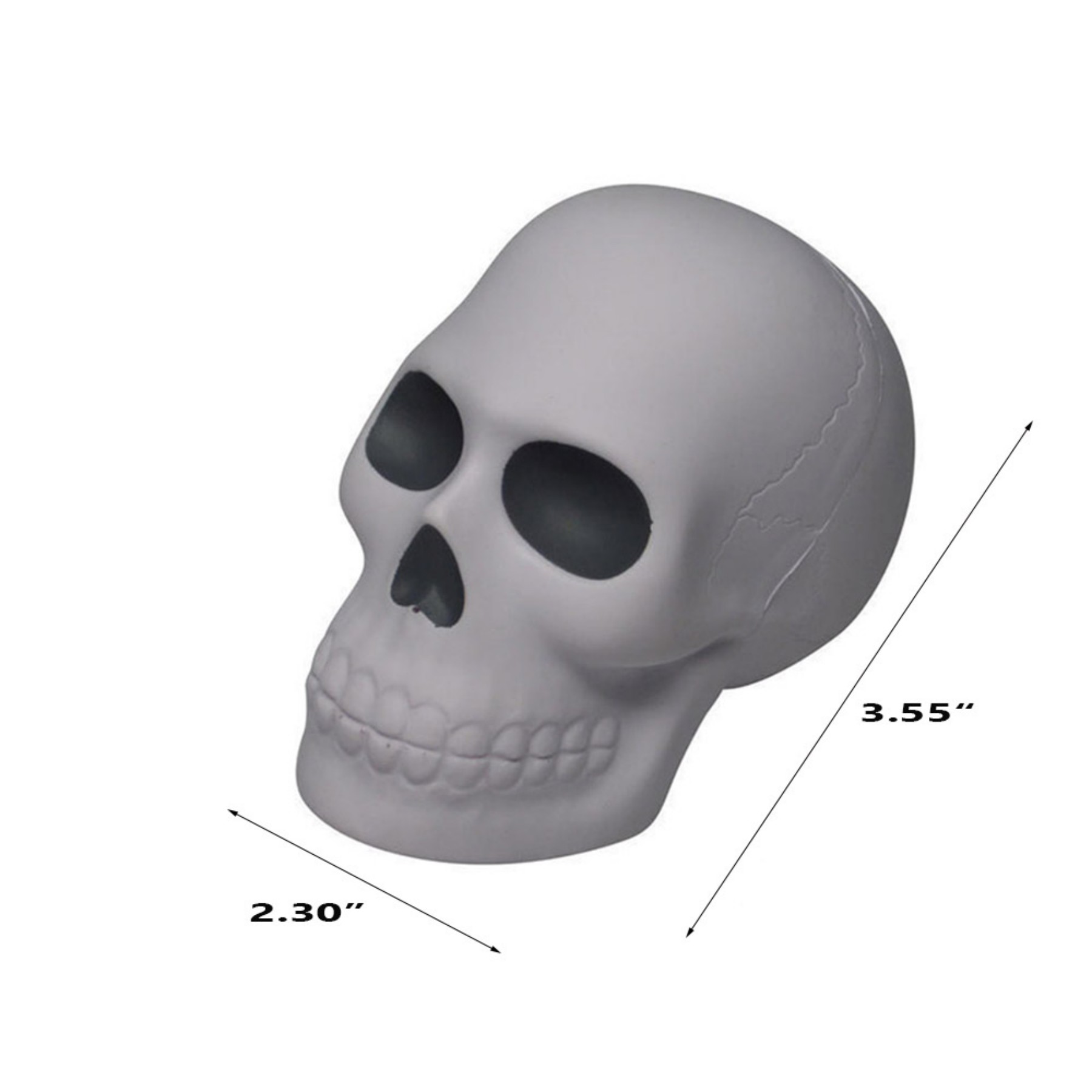 Slow Rise PU Skull Shaped Stress Reliever - Image 2