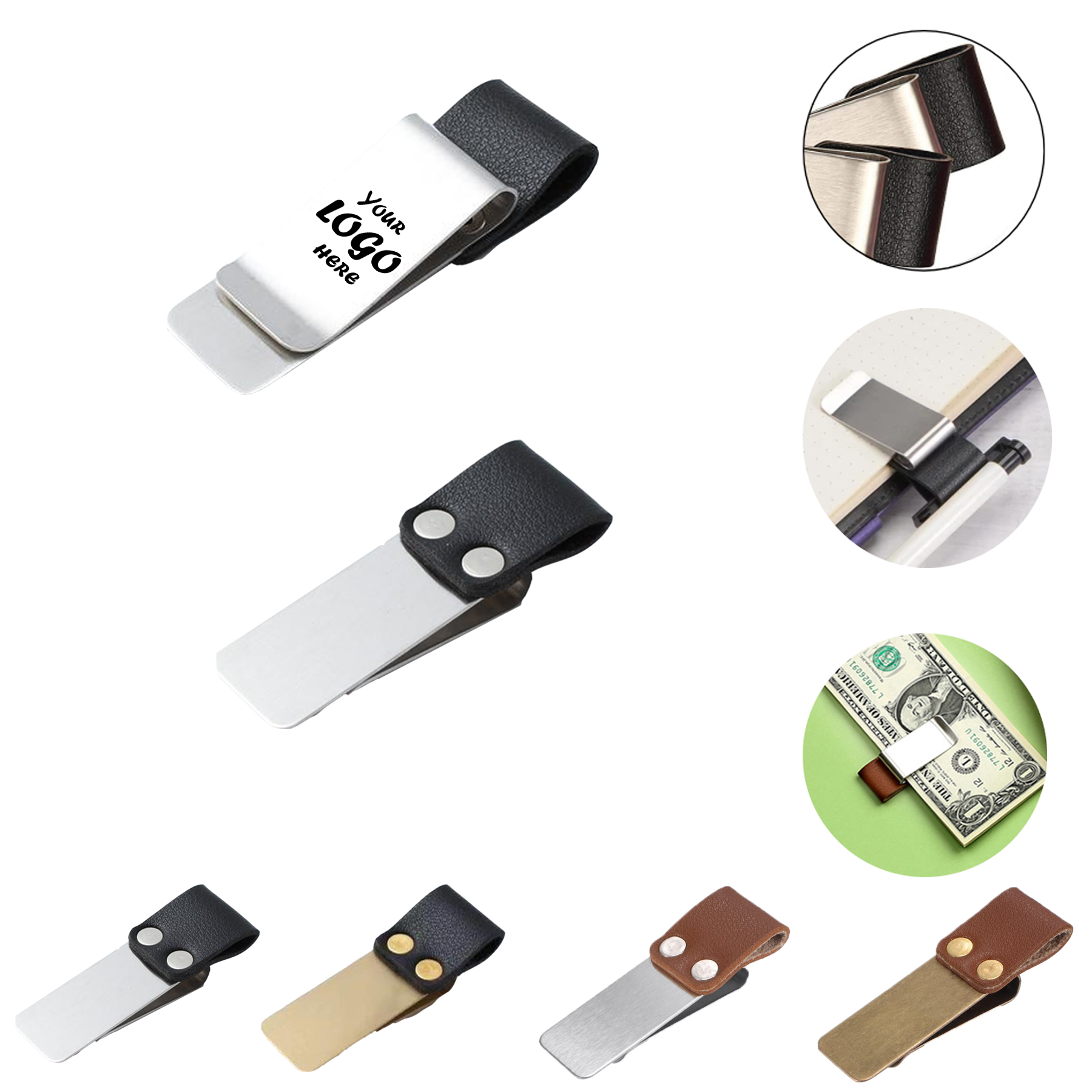 Heavy-Duty Planners Stainless Steel Pen Holder Clip