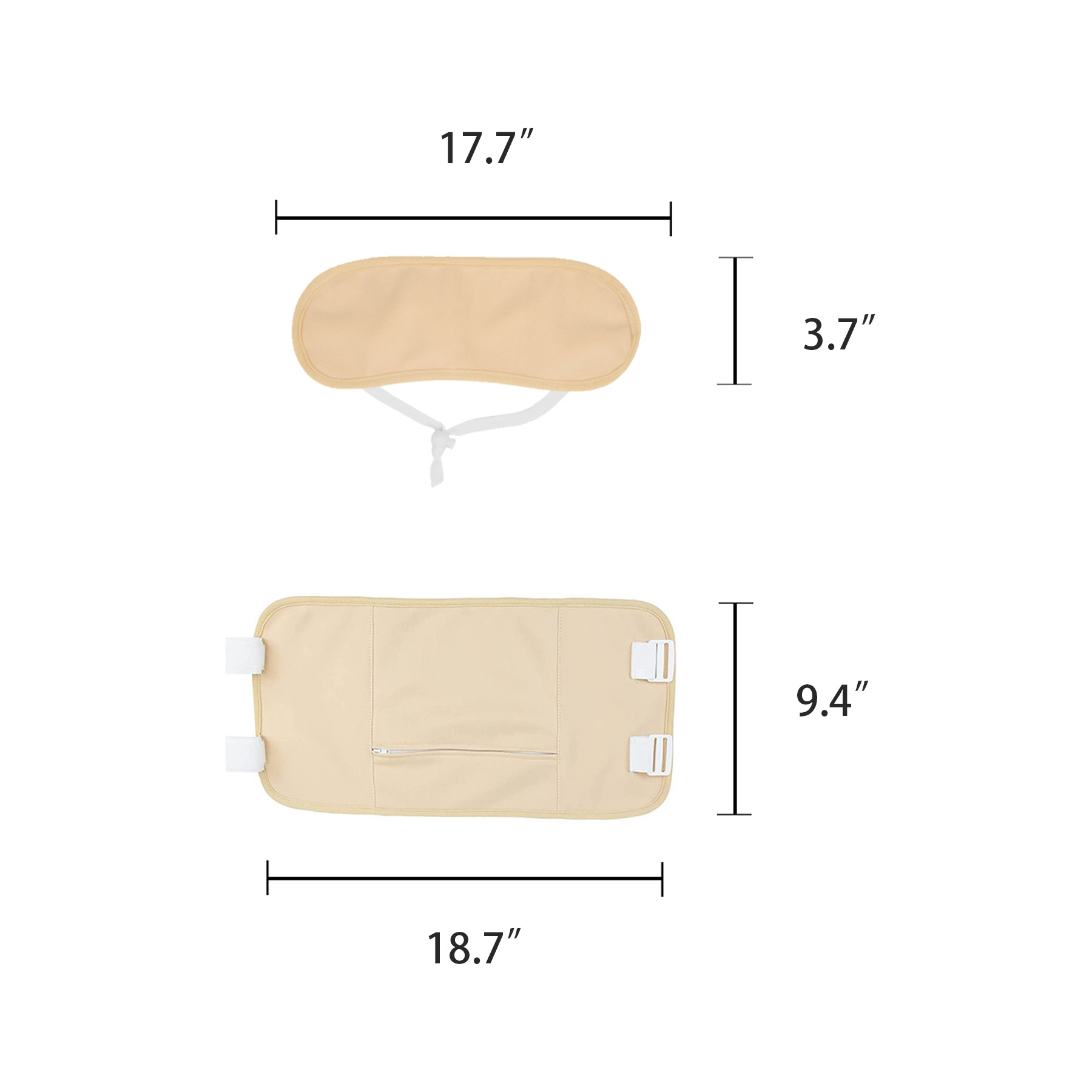 Wool-like Acrylic Reusable Castor Oil Pack Waist And Neck Wrap Set - Image 2