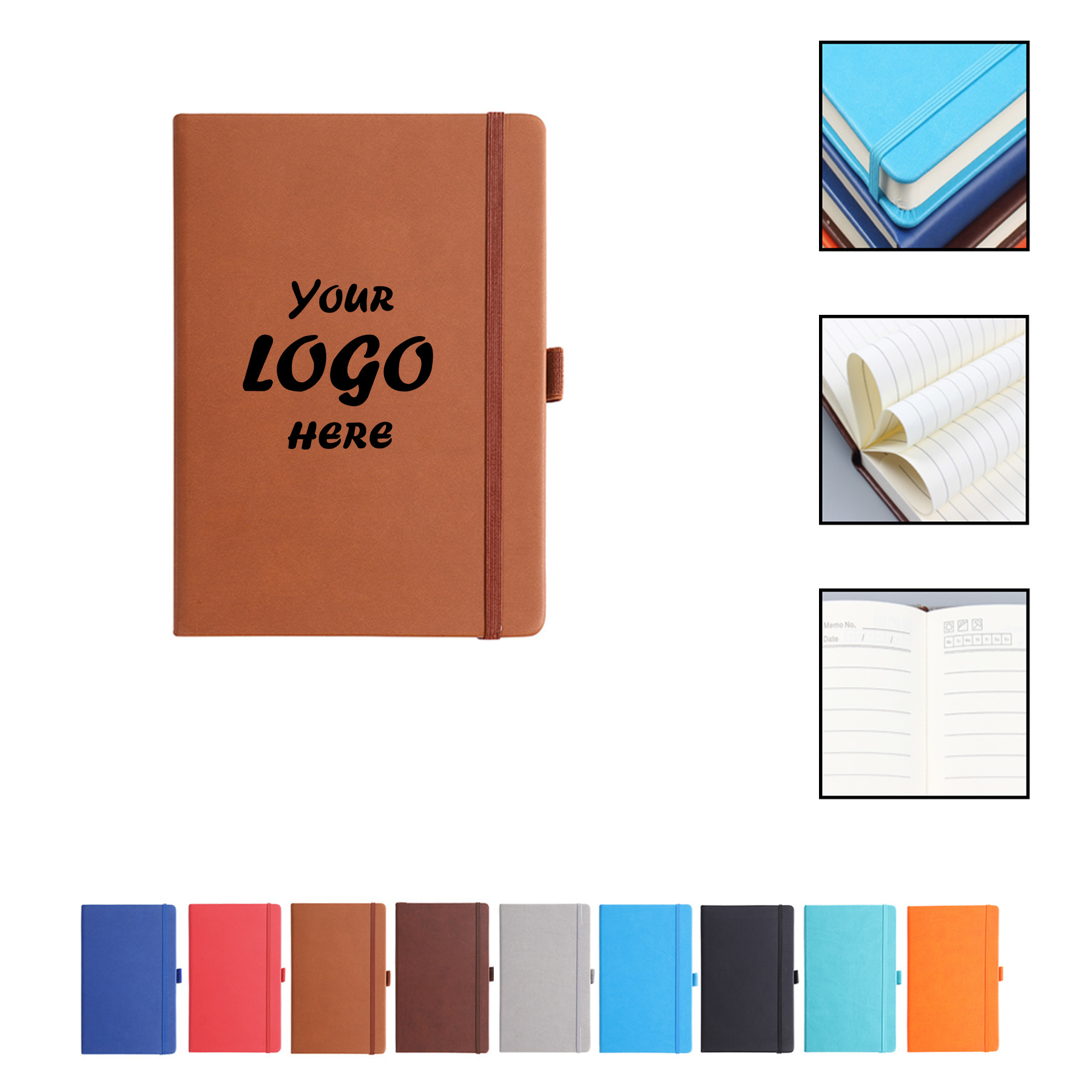 A5 Lined PU Leather Journal Notebook For Daily Notes And Meetings