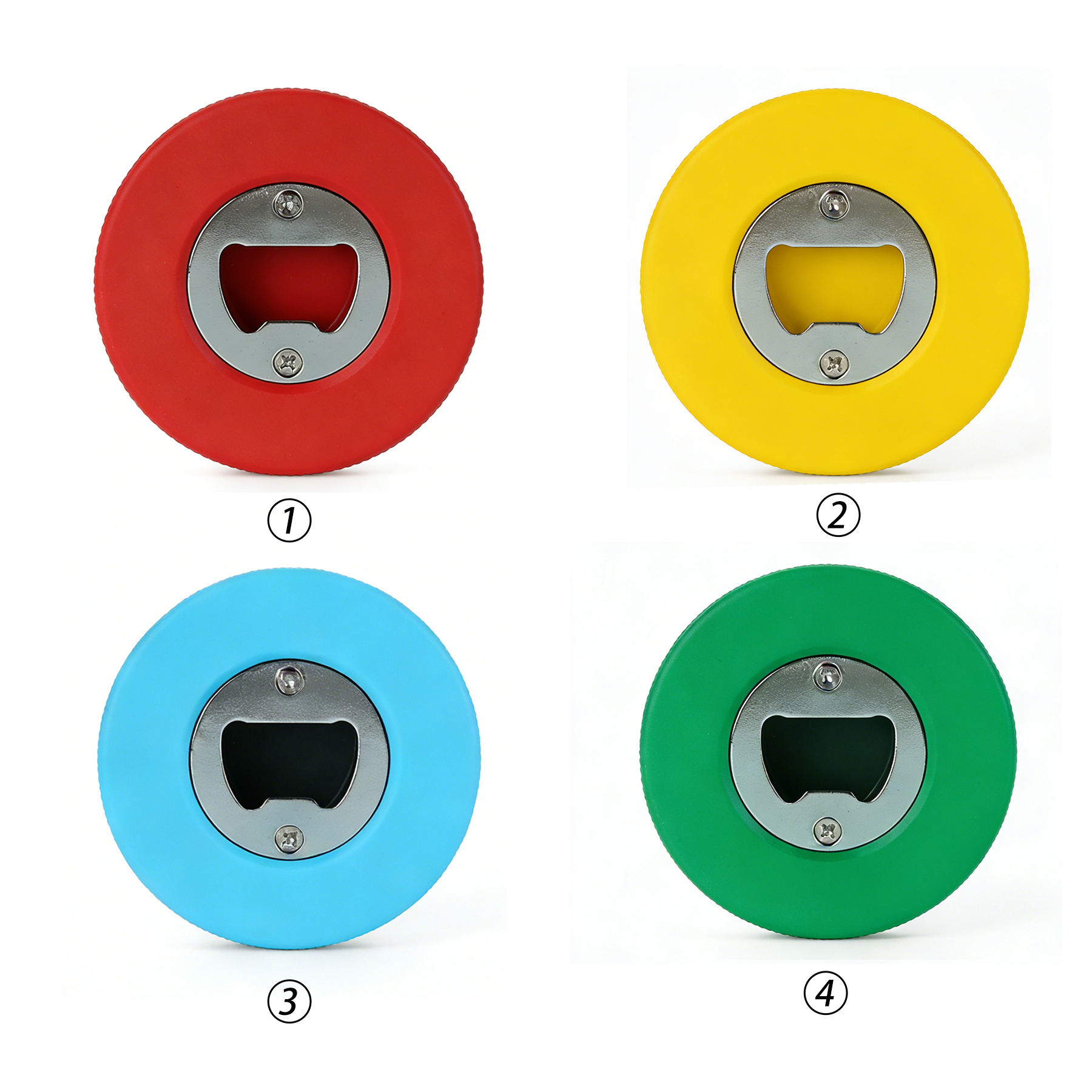 Stainless Steel Magnetic Hockey Puck Bottle Opener - Image 3
