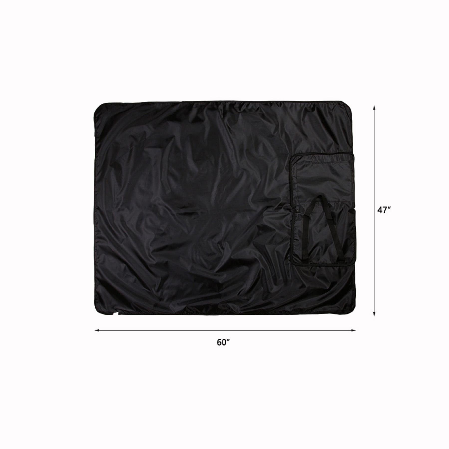 47x60 Foldable Picnic Blanket With Carry Handle Bag - Image 2