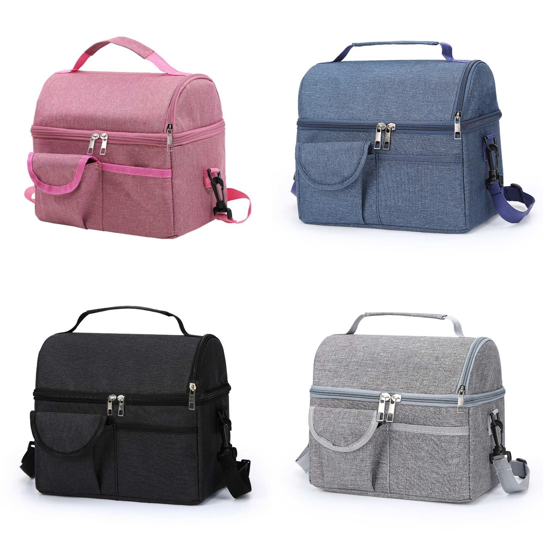 Oxford Double Layer Reusable Insulated Cooler Lunch Bag - Image 3