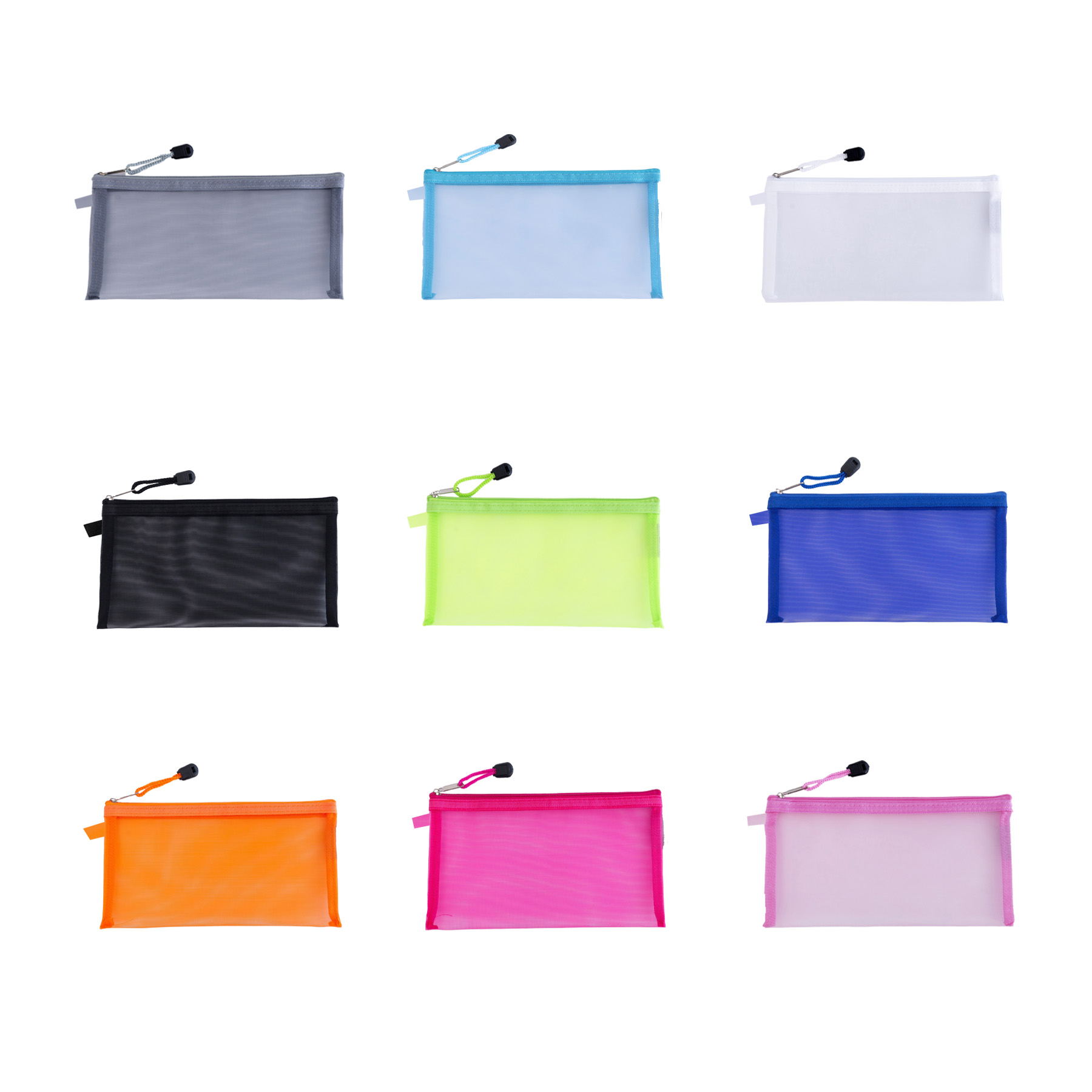 See-Through Nylon Mesh Zipper Pouch For Cables And Coins - Image 3