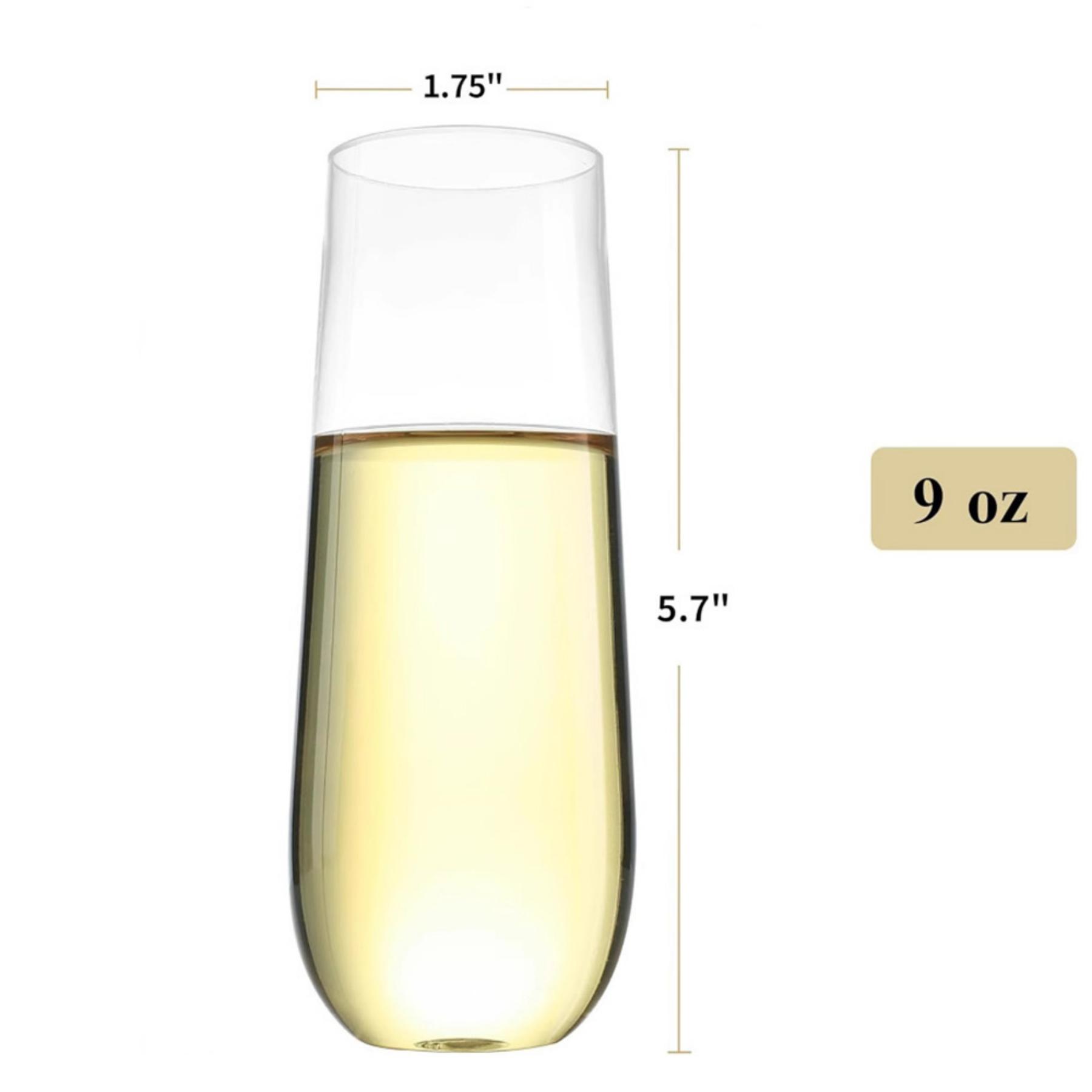 9 Oz Clear Plastic Stemless Champagne Flute For Events - Image 2