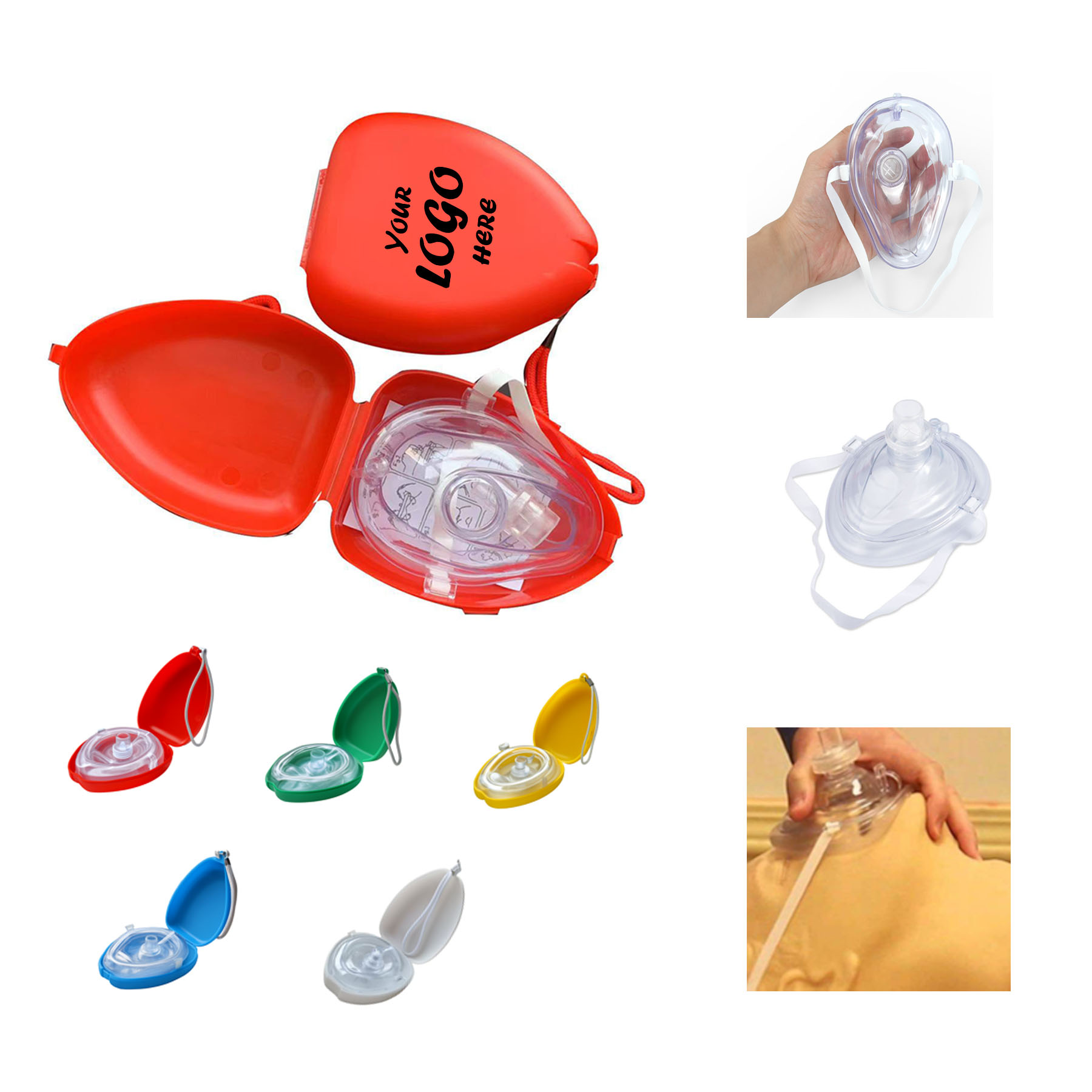 Single Valve CPR Rescue Mask In Protective Carry Case