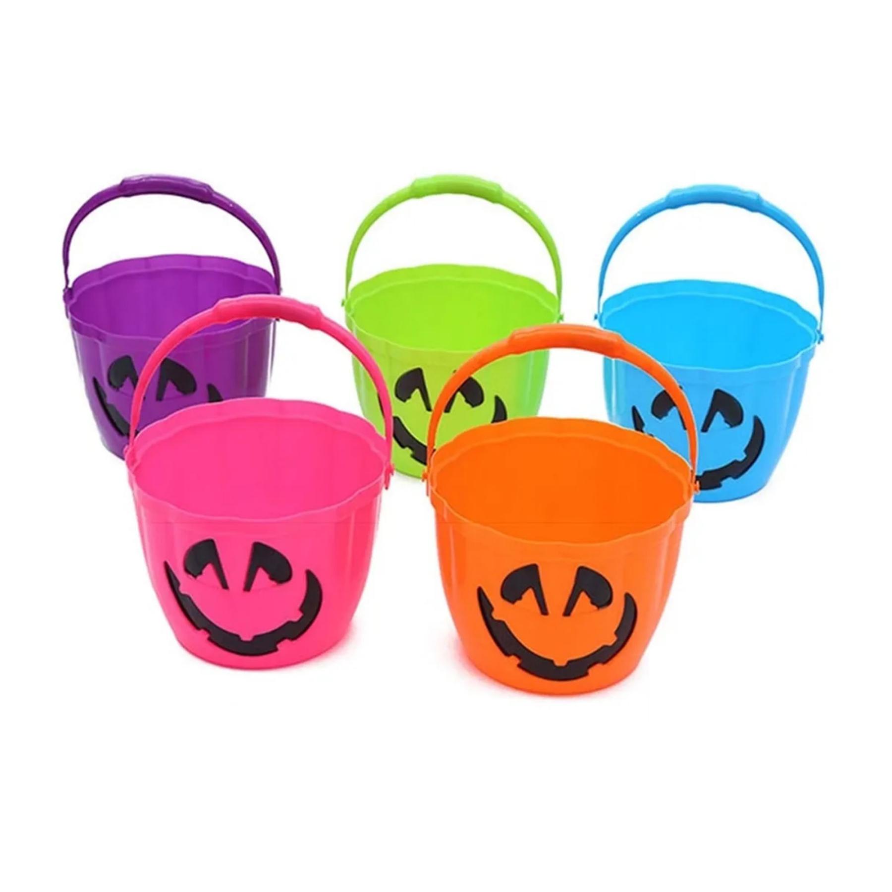 Glowing Light Up Pumpkin Candy Bucket W/ LED Handle - Image 3