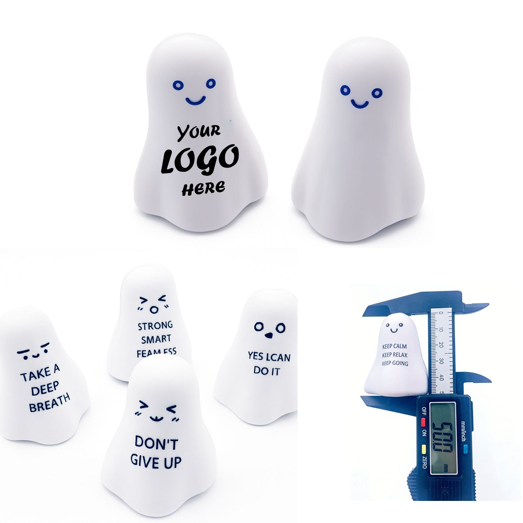 Slow Rise PU Halloween Ghost Stress Reliever