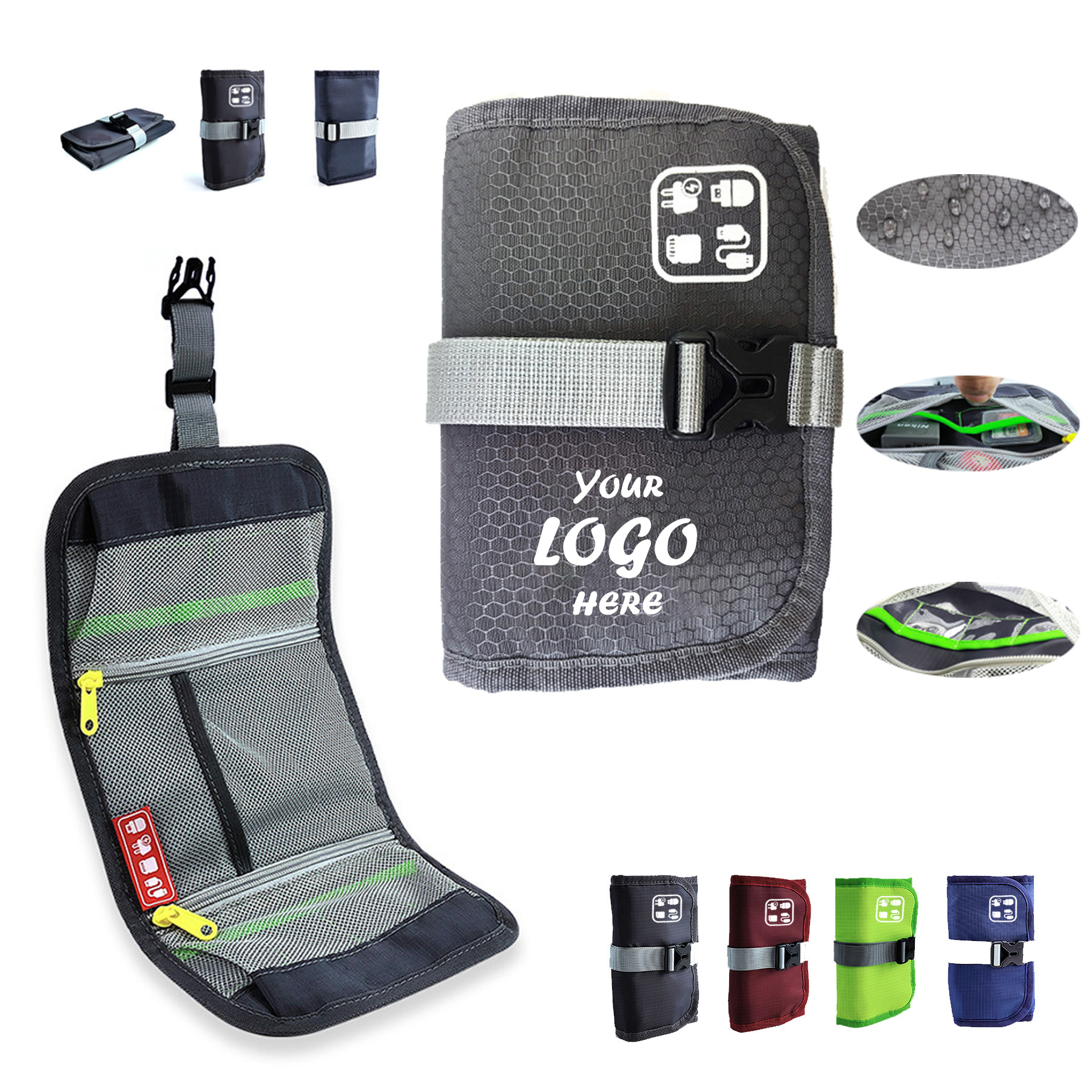 13.8" Travel Cable Organizer Pouch for Chargers & Accessories