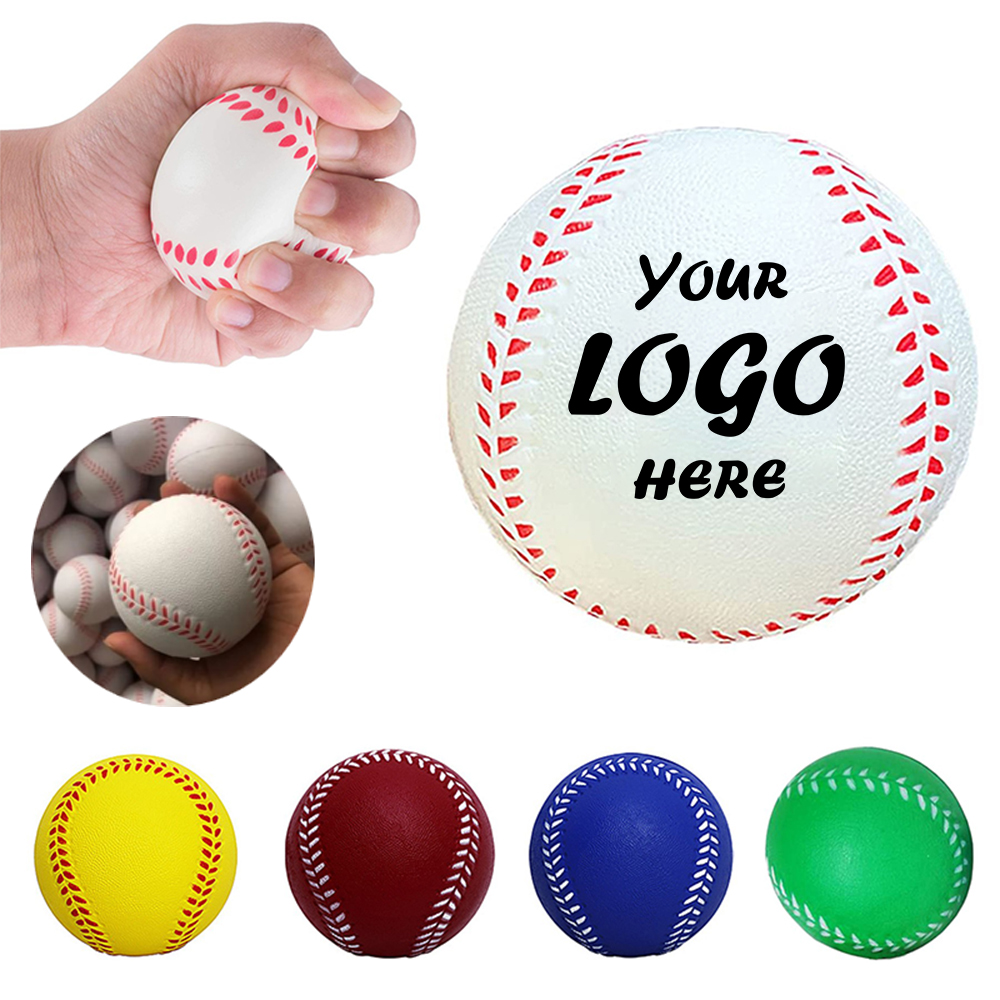 Slow Rise PU Foam Baseball Stress Reliever