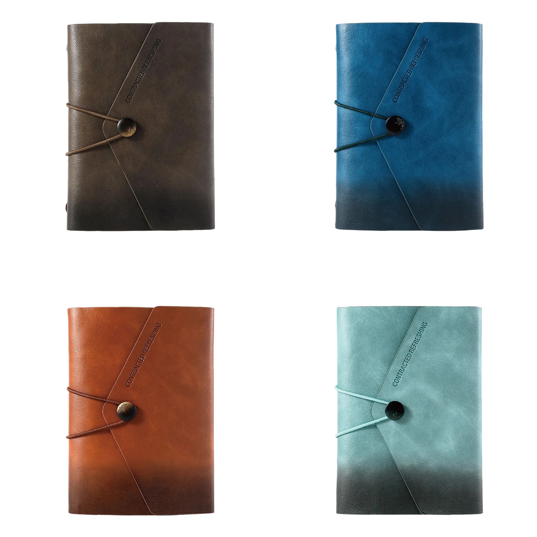 A7 80 Pages 100g Paper PU Spiral Notebook W/ Secure Button Closure - Image 3