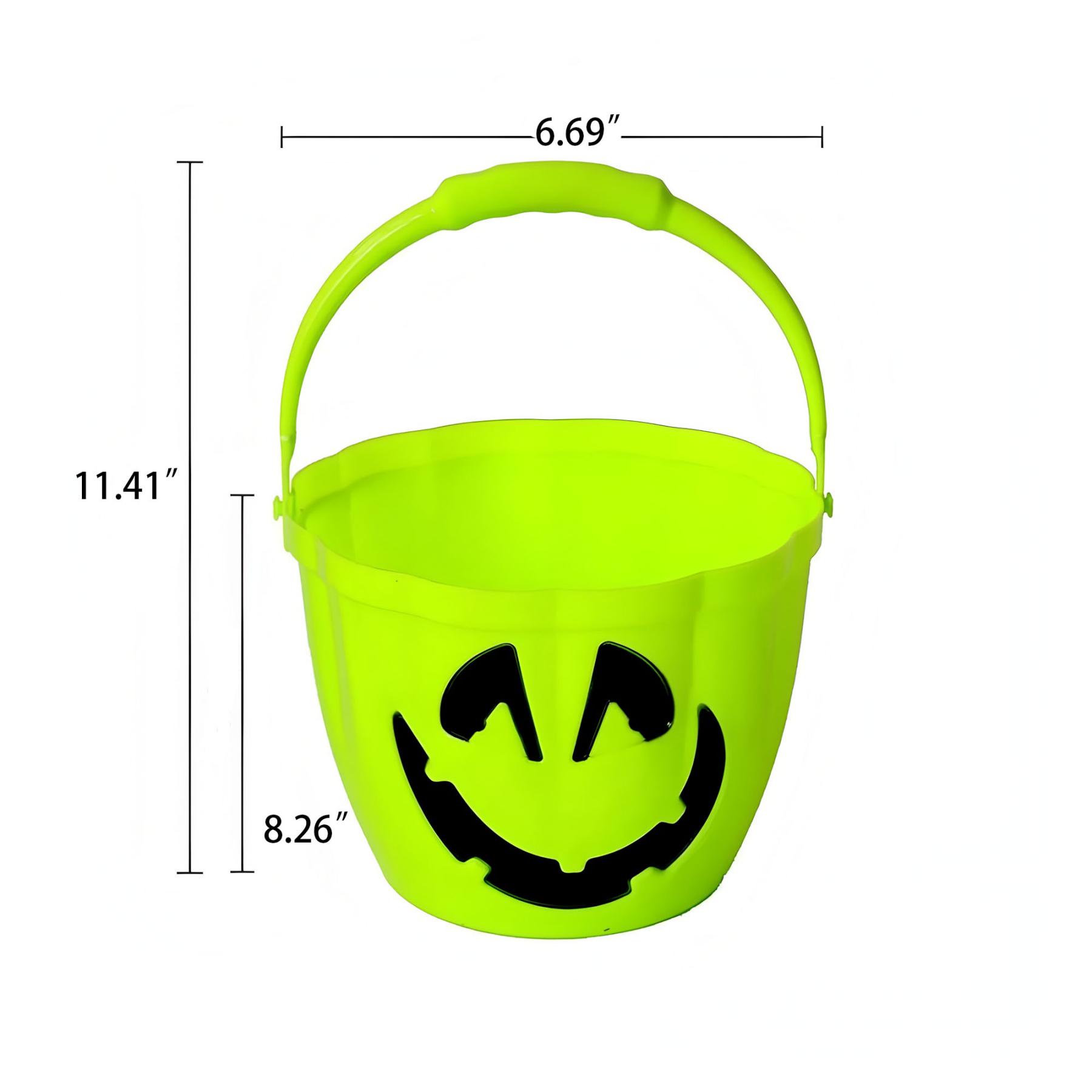 Glowing Light Up Pumpkin Candy Bucket W/ LED Handle - Image 2