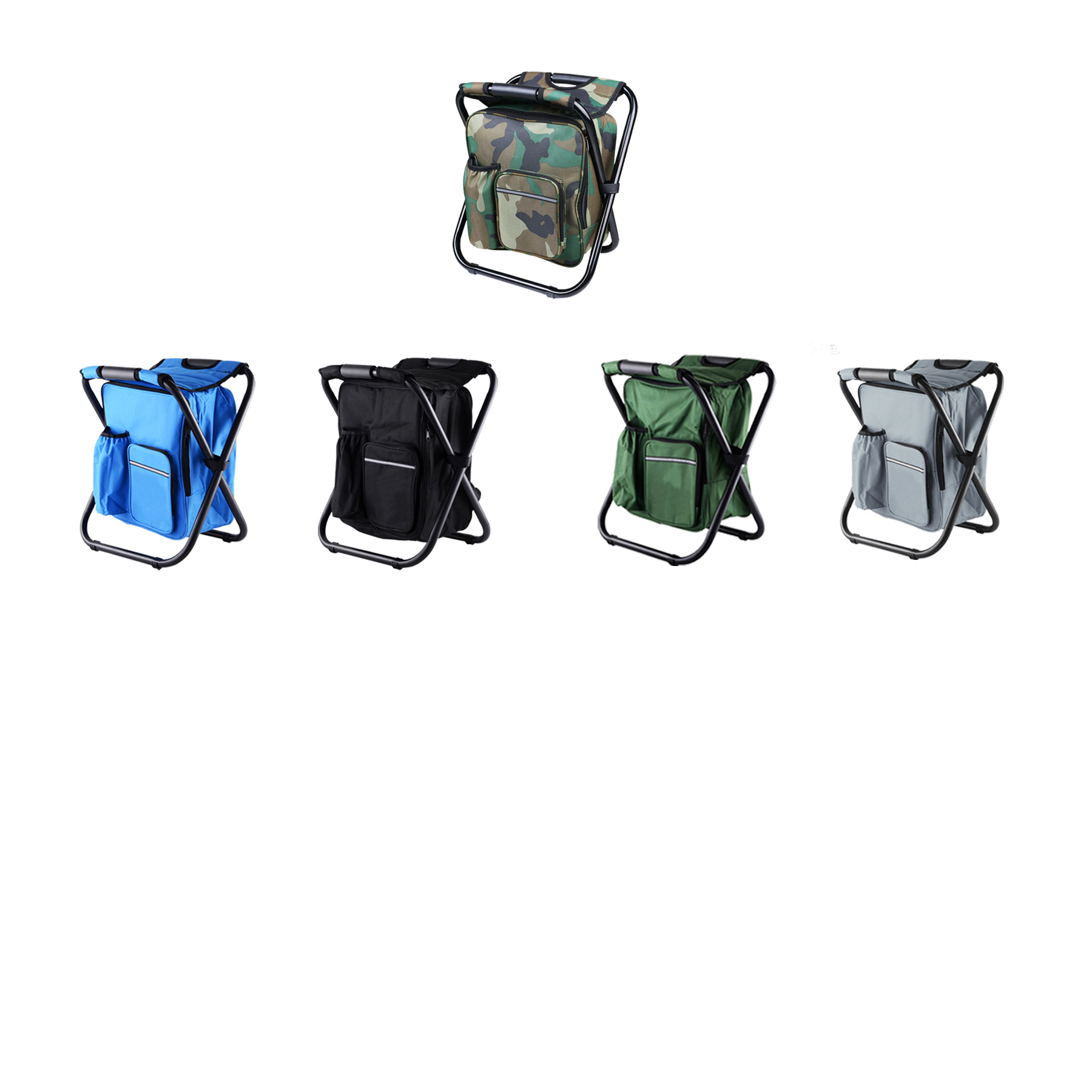 Insulated 24-Can Save Front Pocket Folding Cooler Bag Chair - Image 3