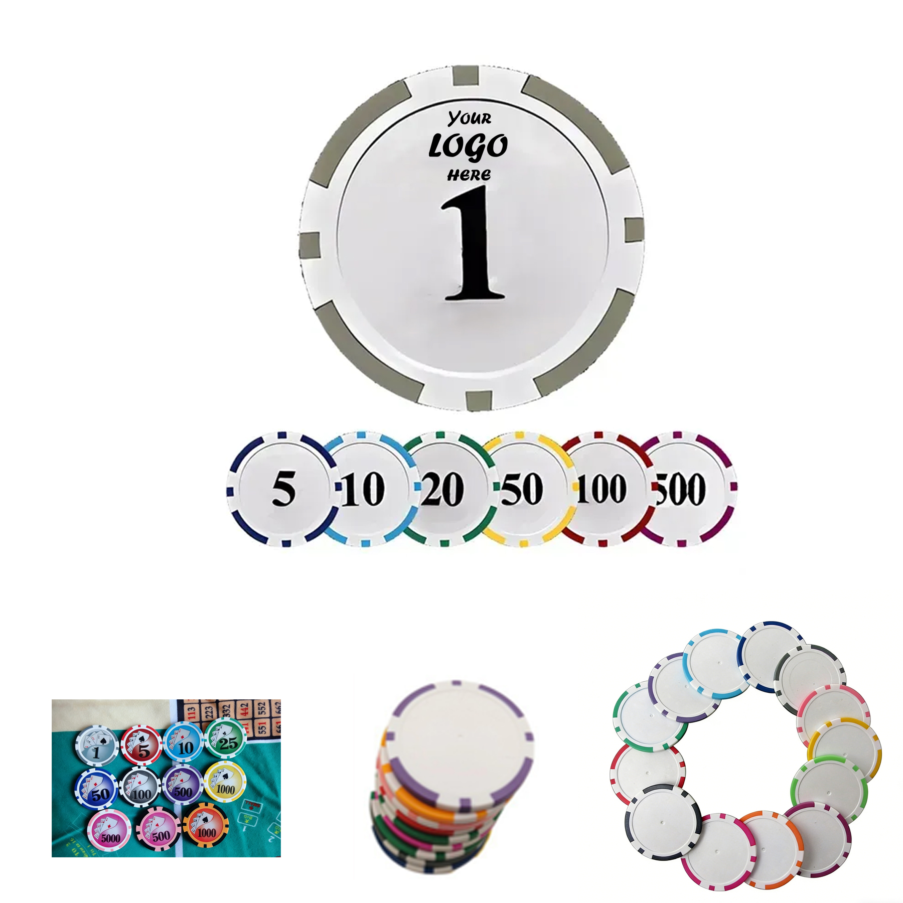 1.58” Casino Gameplay Multi Color Poker Chips