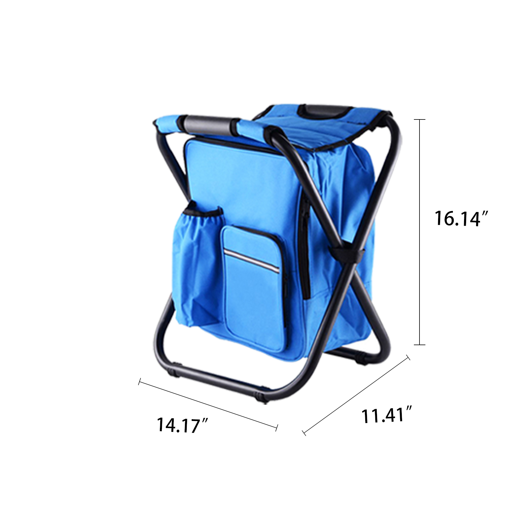 Insulated 24-Can Save Front Pocket Folding Cooler Bag Chair - Image 2