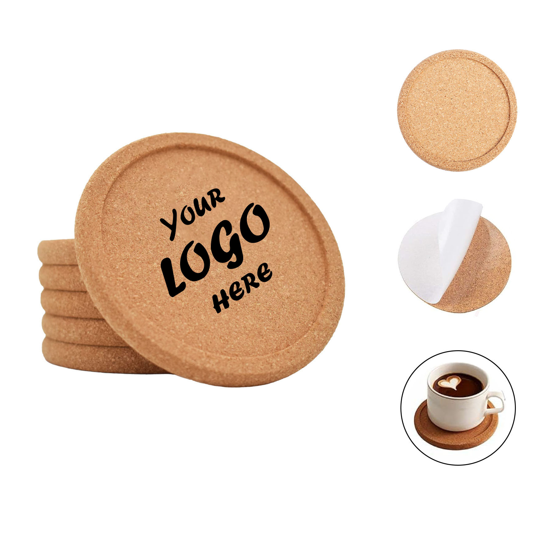 Eco Friendly Corkwood Coaster Pot Pad 4 Inch Round