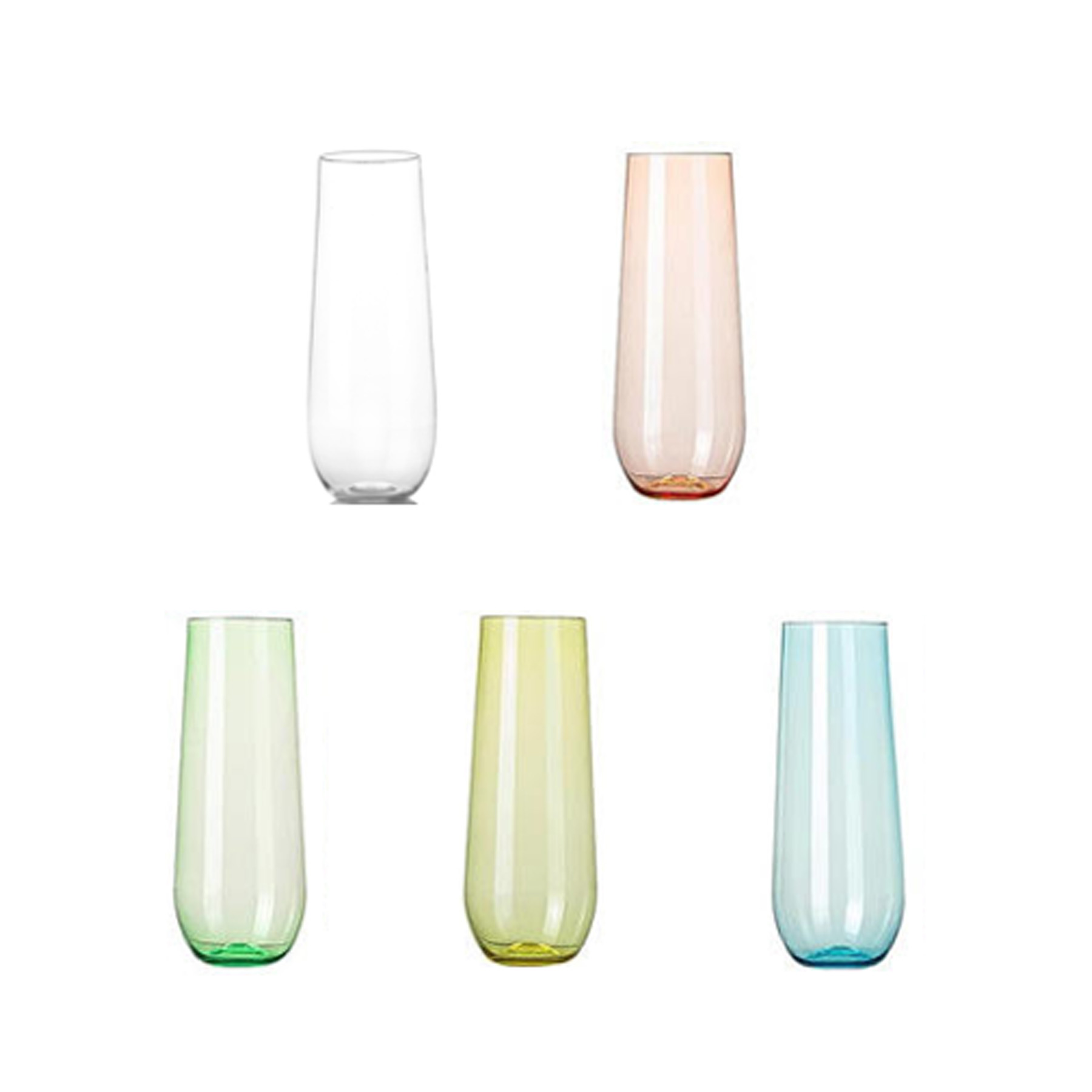 9 Oz Clear Plastic Stemless Champagne Flute For Events - Image 3