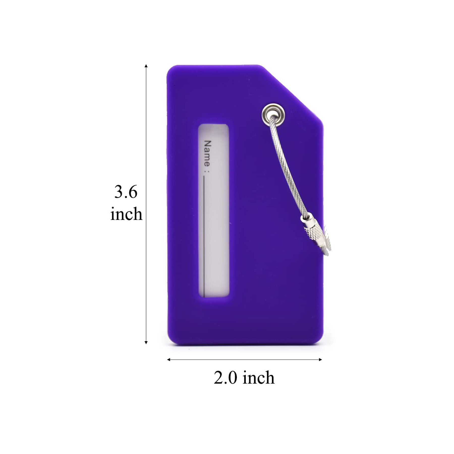 Silicone Airplane Luggage Tag With Business Card Insert - Image 2
