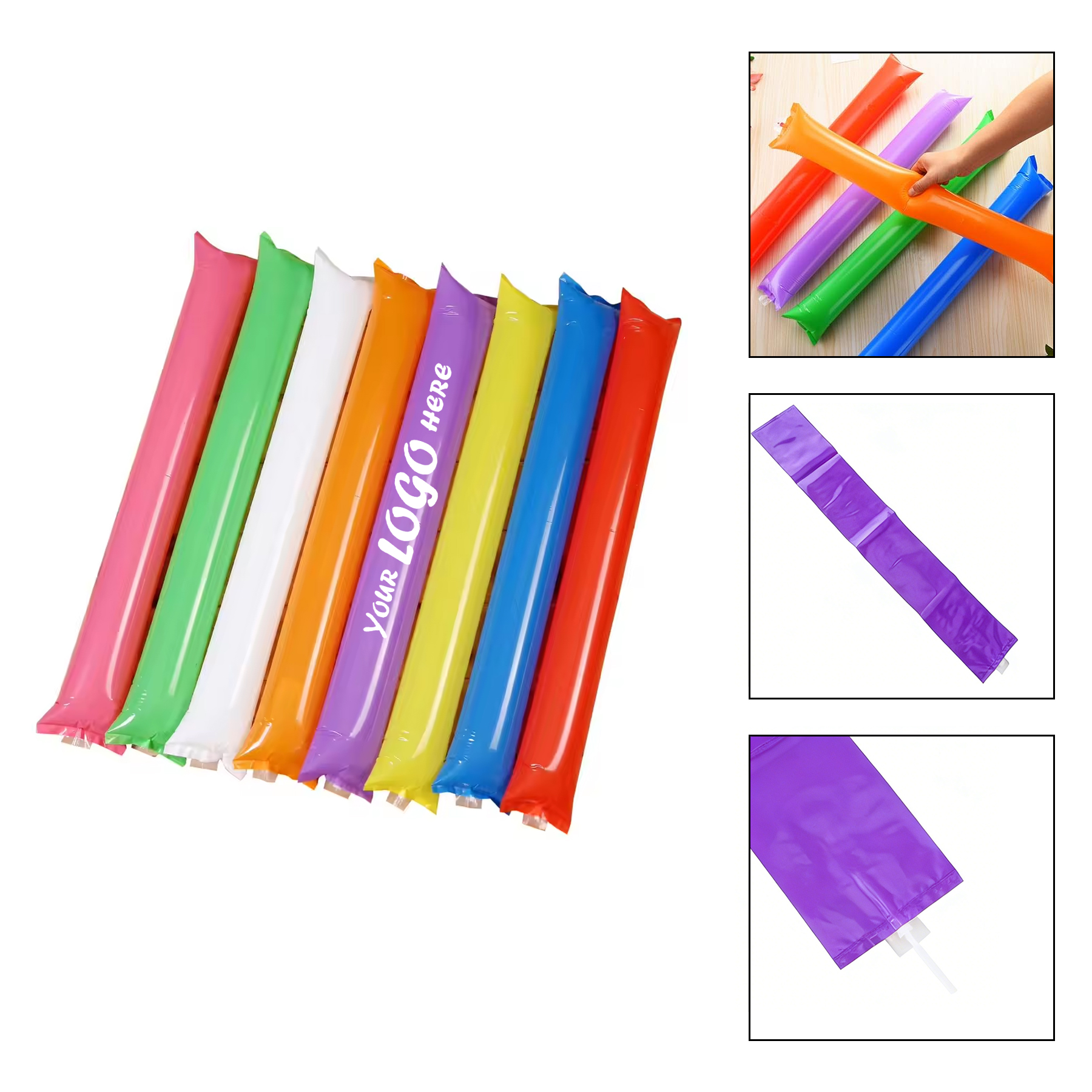 2-PieceE Inflatable Cheering Thunder Sticks Pair