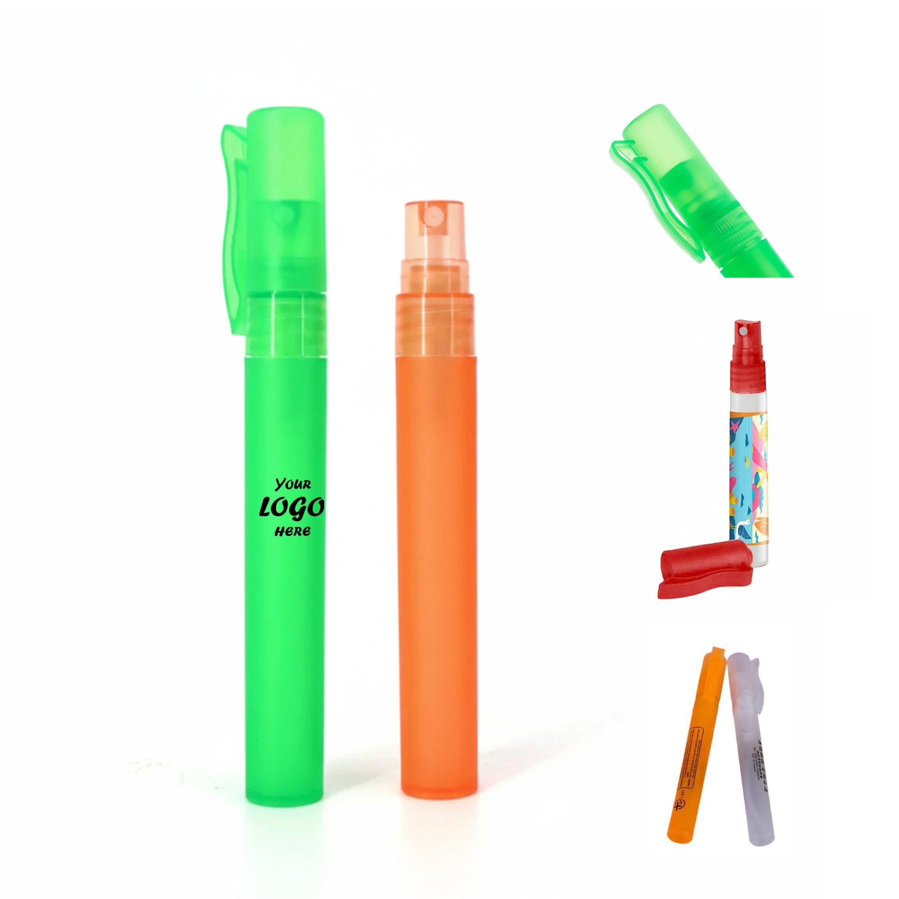 Portable 10ml Refillable Frosted Spray Pen with Pocket Clip