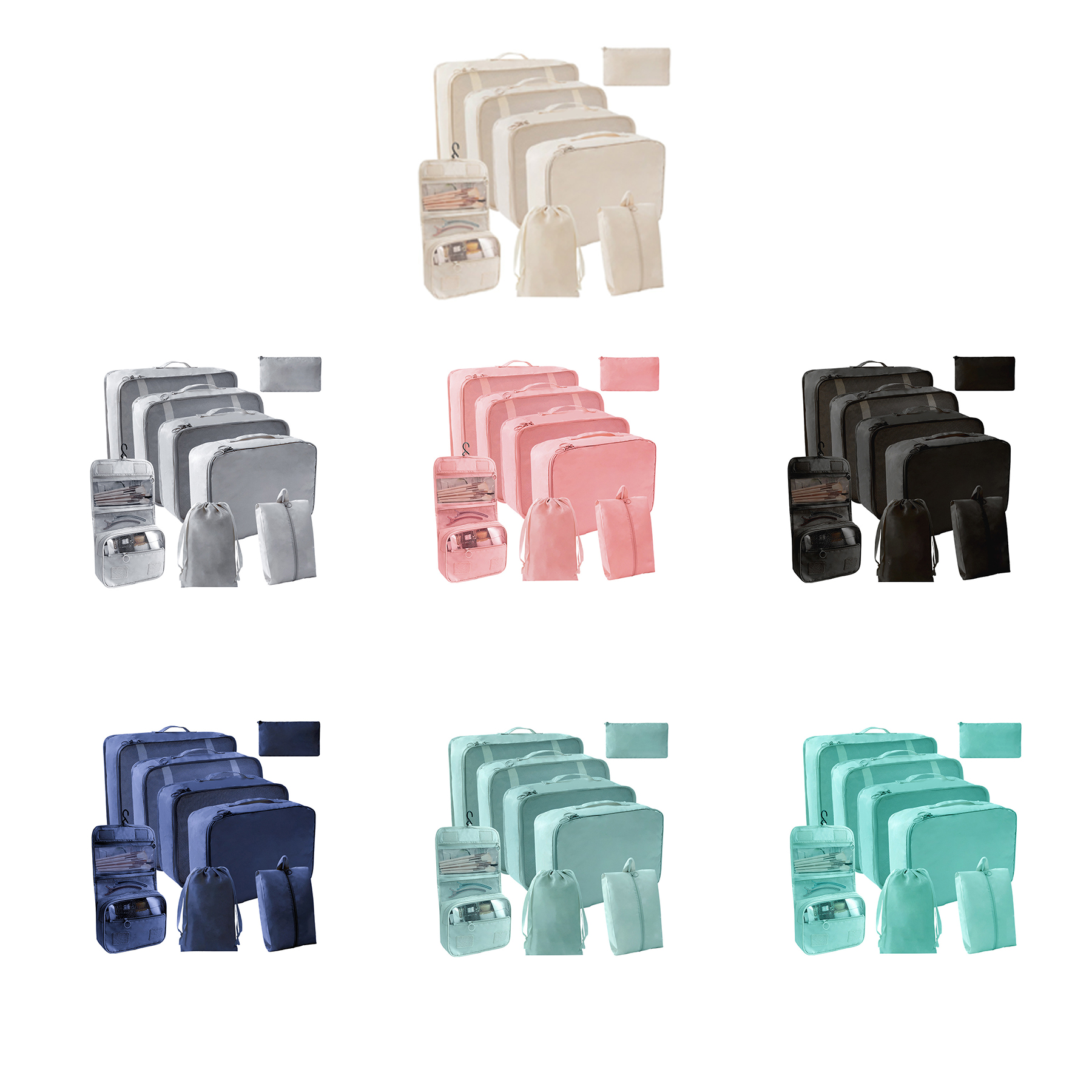 8-Piece Travel Packing Cube Suitcase Organizer Set - Image 3