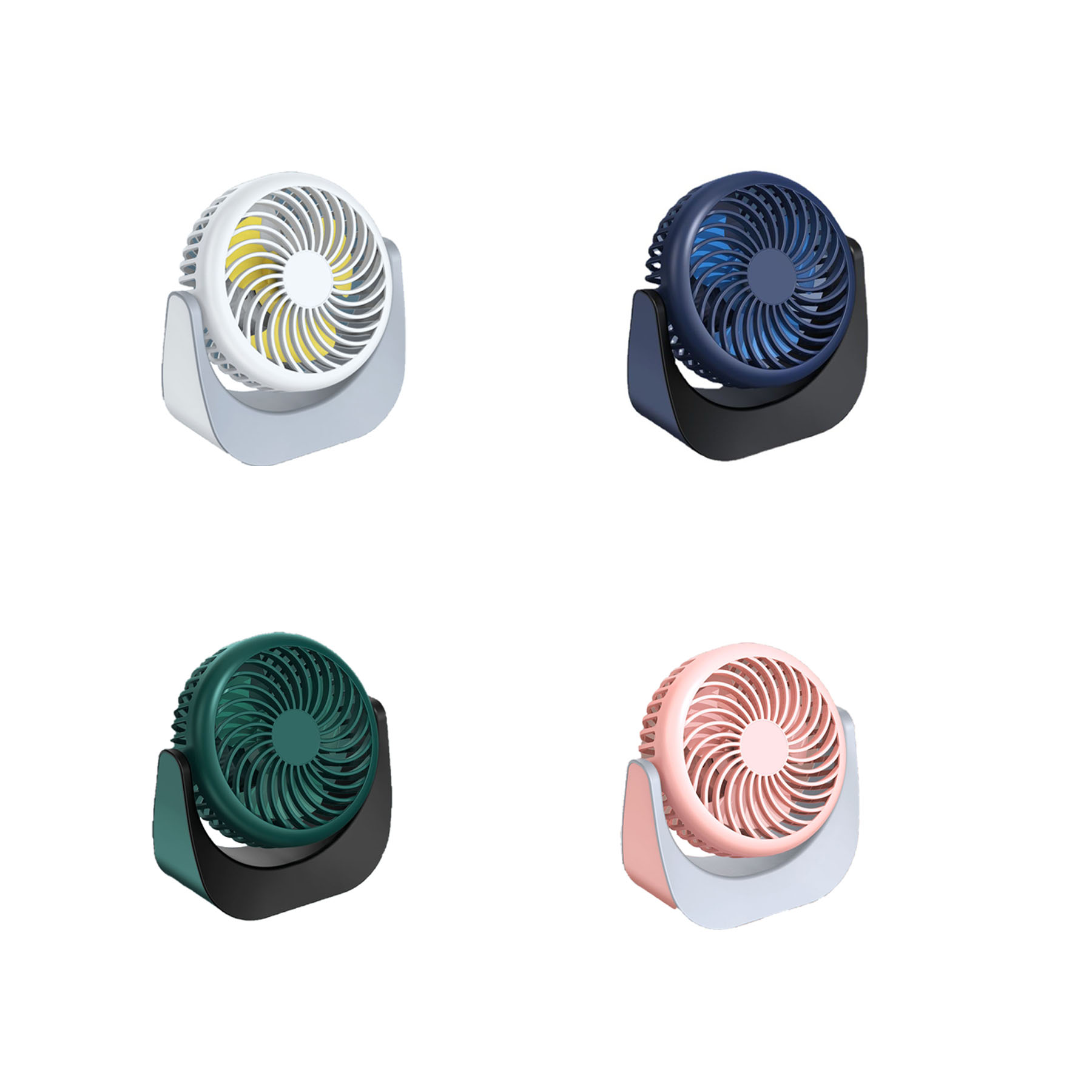 USB Desk Air Circulator Fan w/ 90° Tilt and Wide Base - Image 3