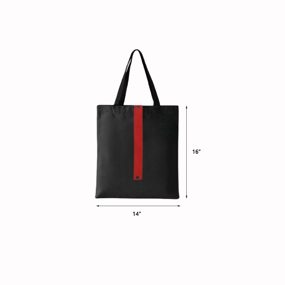 Poly Cotton Canvas Convertible Ribbon Tie Tote Bag - Image 2