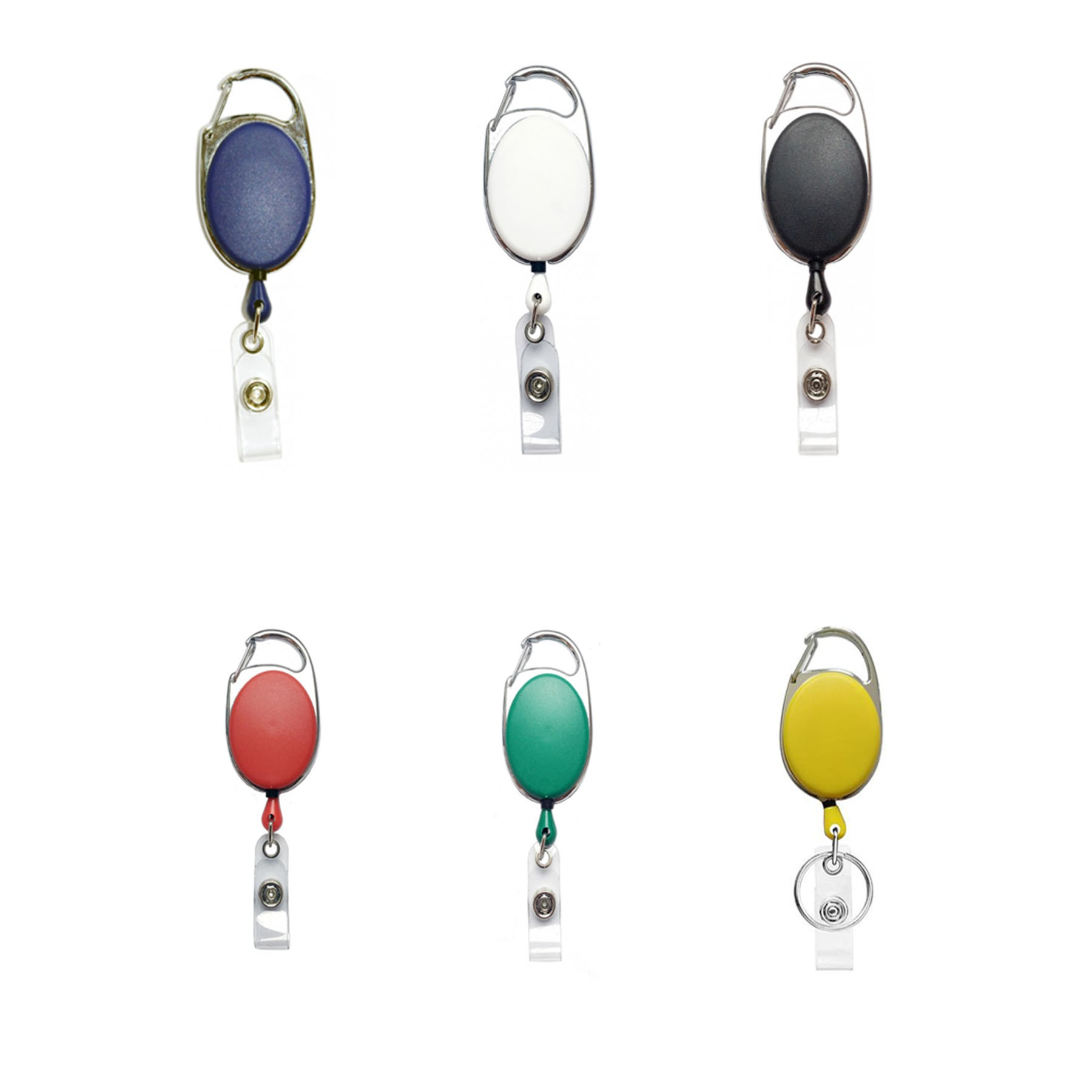 Retractable Badge Reel w/ Carabiner Clip and ID Strap - Image 3