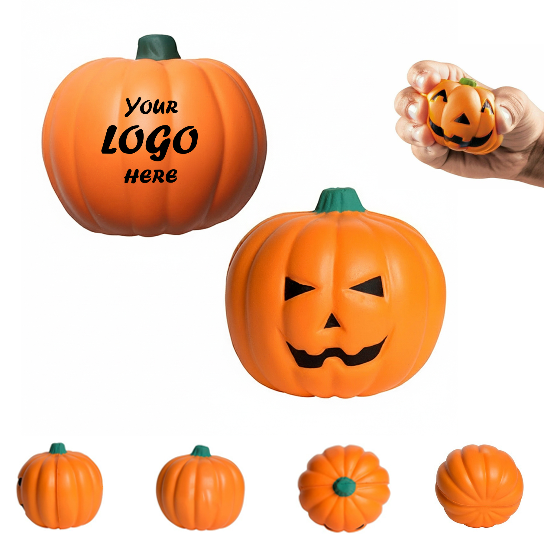 Slow Rise PU Foam Pumpkin Stress Reliever