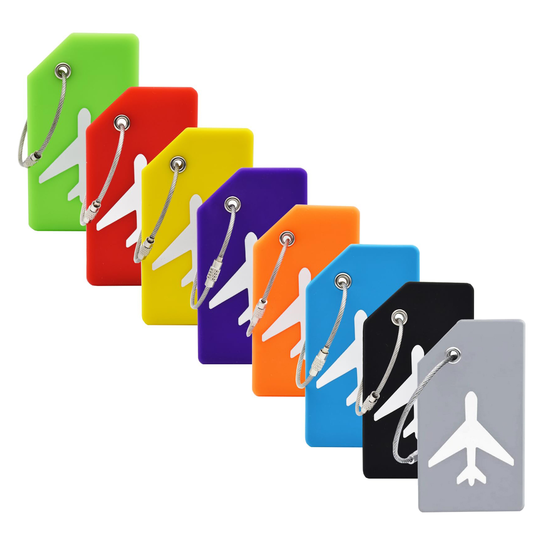 Silicone Airplane Luggage Tag With Business Card Insert - Image 3