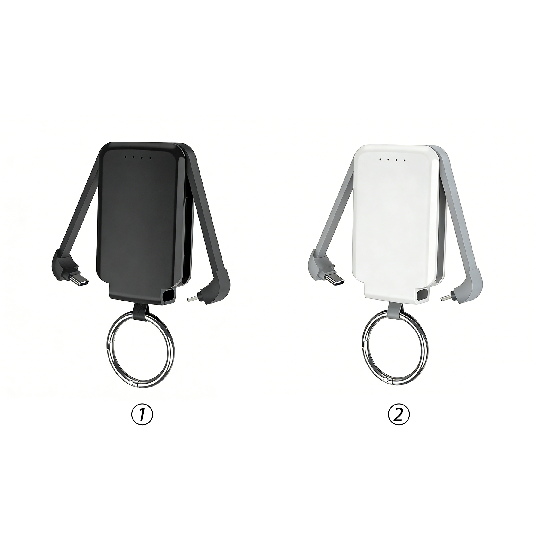2000mAh Power Bank with Flashlight & Hook - Image 3