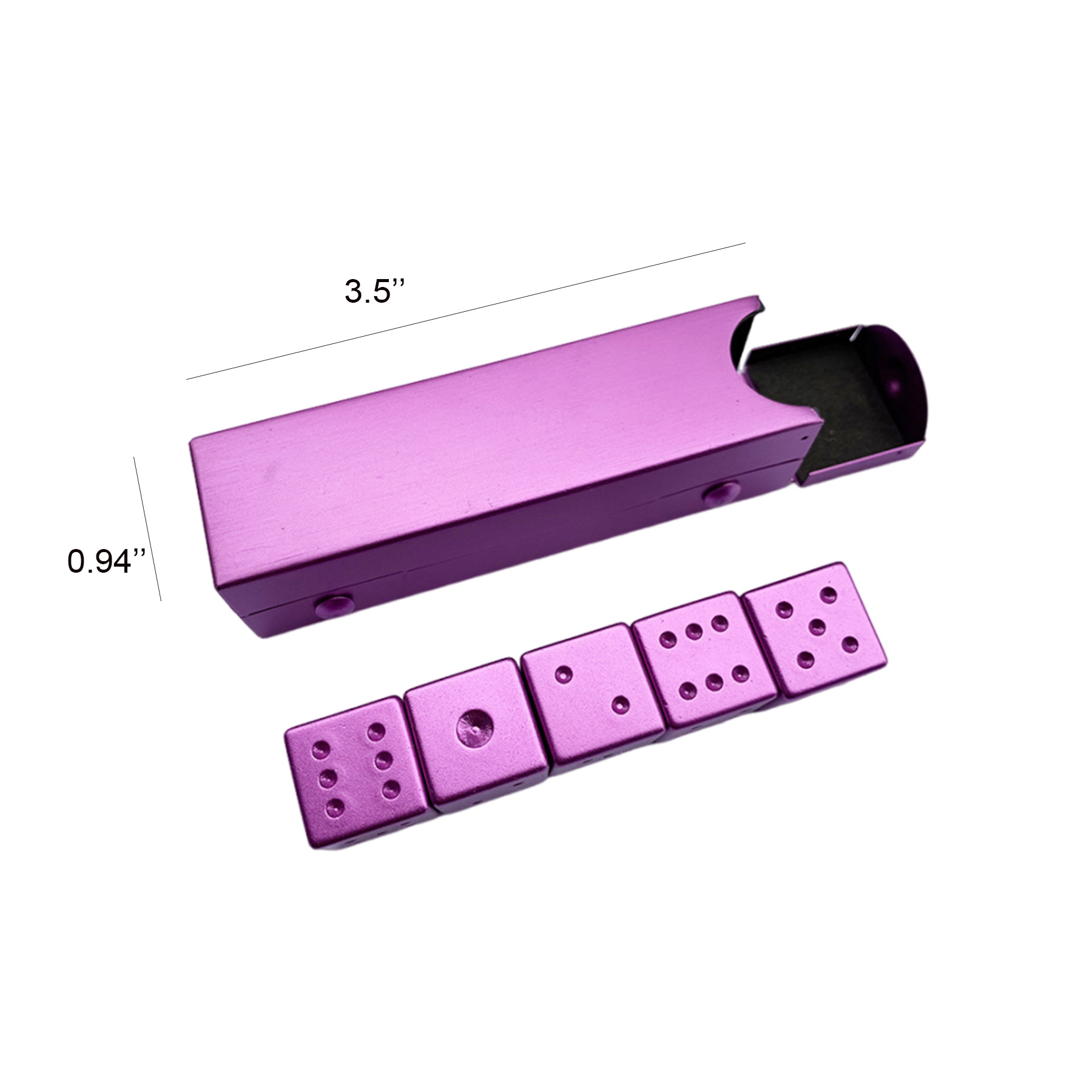 Aluminum Metal Dice Set With Storage Box For Casino And Game Night - Image 2