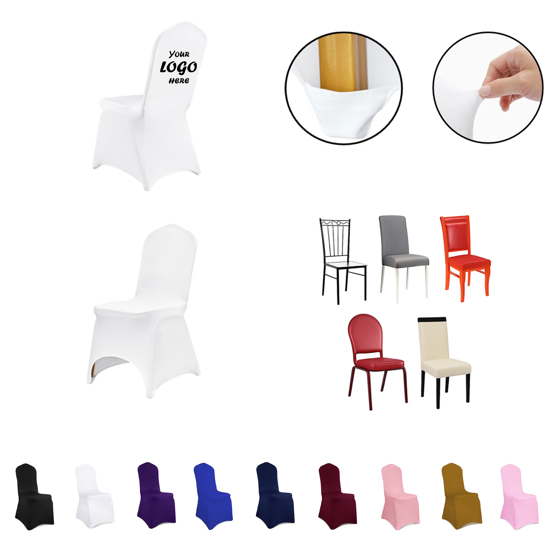 Stretch Universal Dining Chair Covers For Weddings And Events