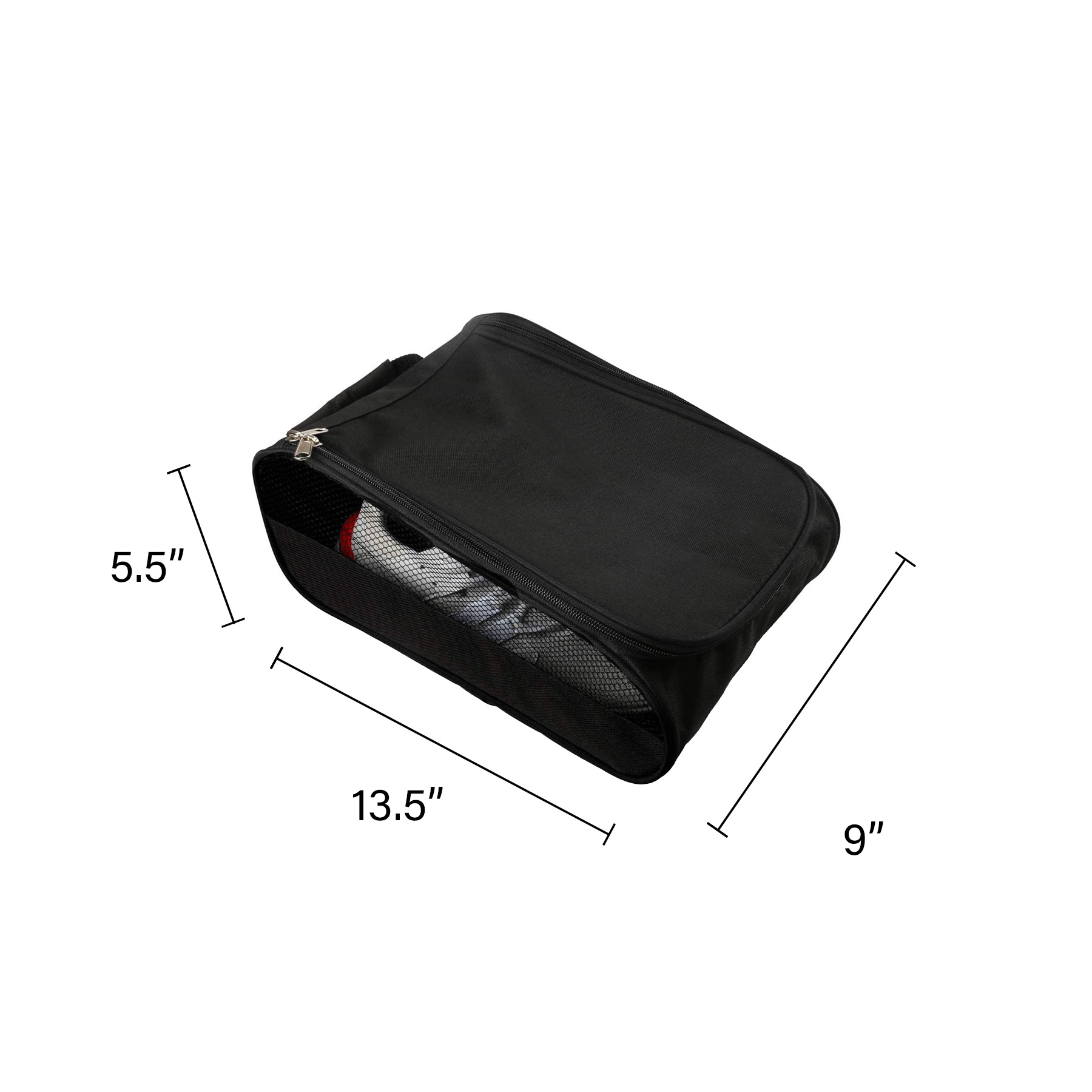 Zippered Travel Golf Shoe Bag With Carry Handle - Image 2