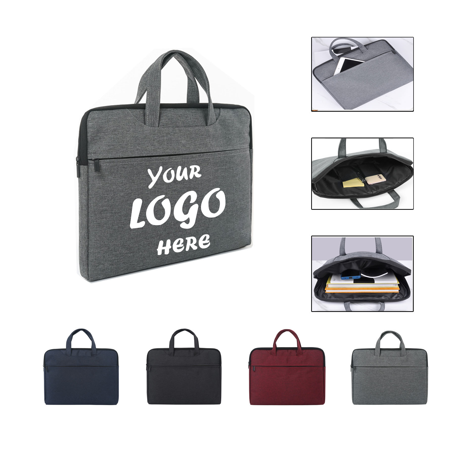 Waterproof Oxford Laptop Briefcase With Organizer Pockets