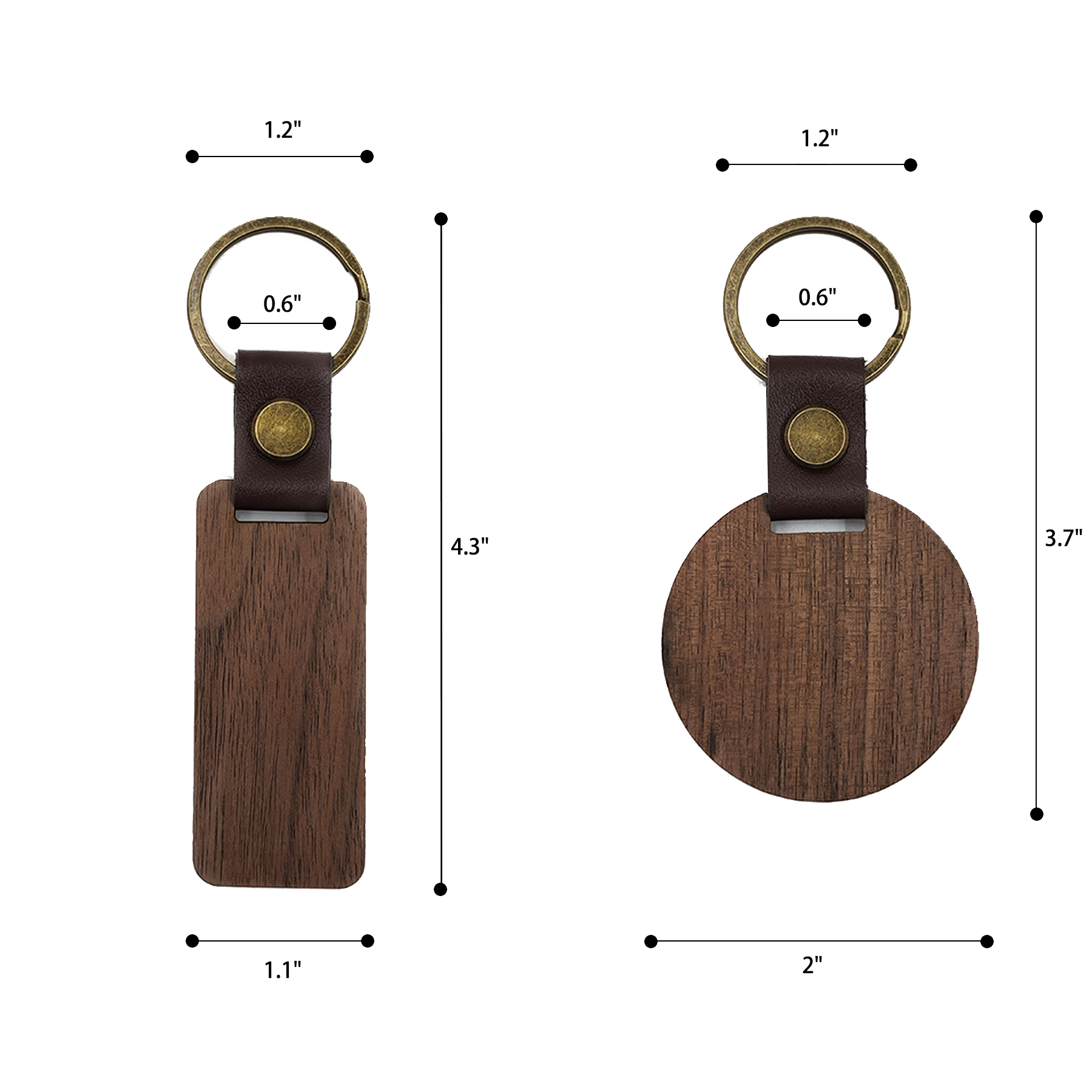Eco Friendly Laser Engraved Wooden Keychain - Image 2