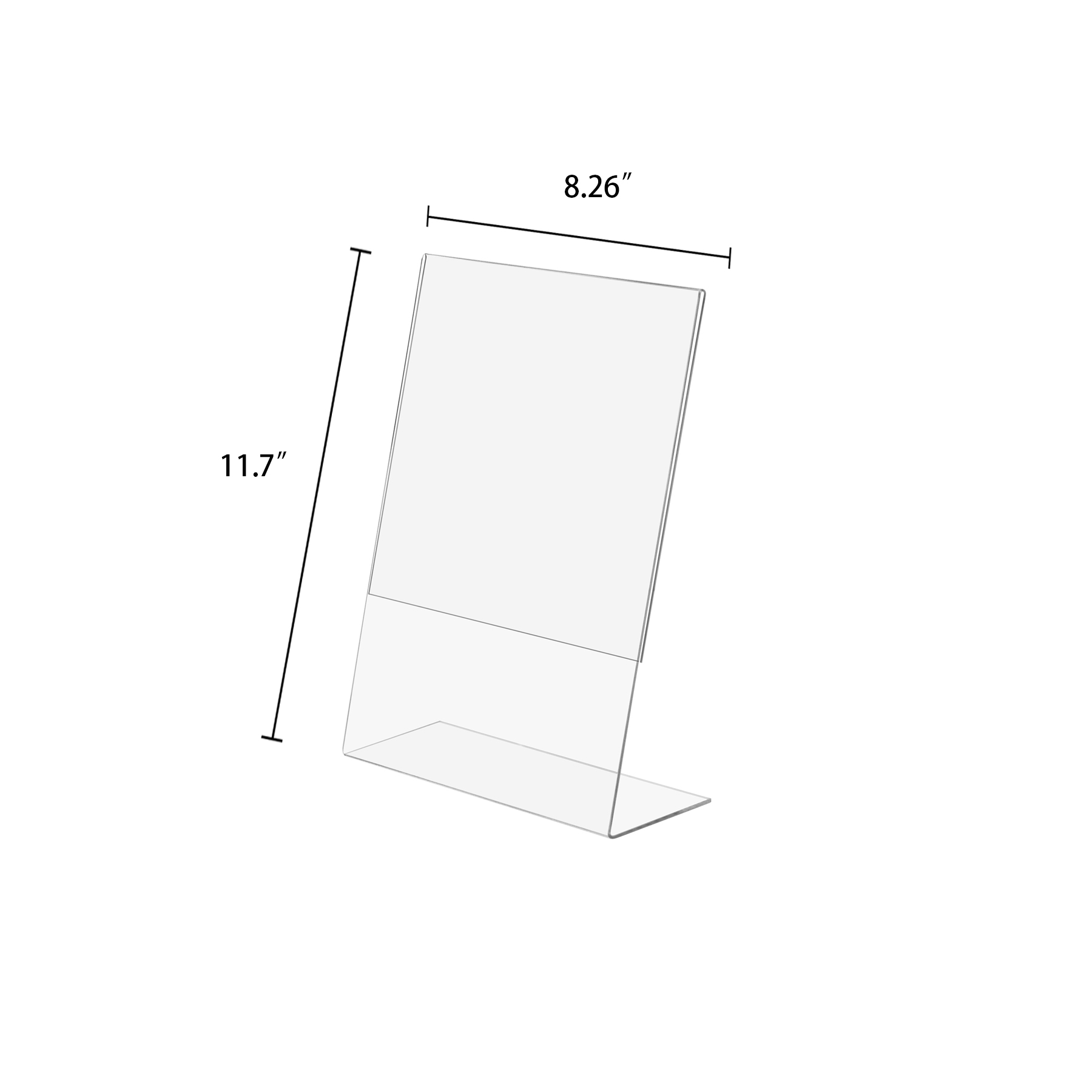 Menus Display Clear Acrylic Slant-Back Sign Stand Holder - Image 2