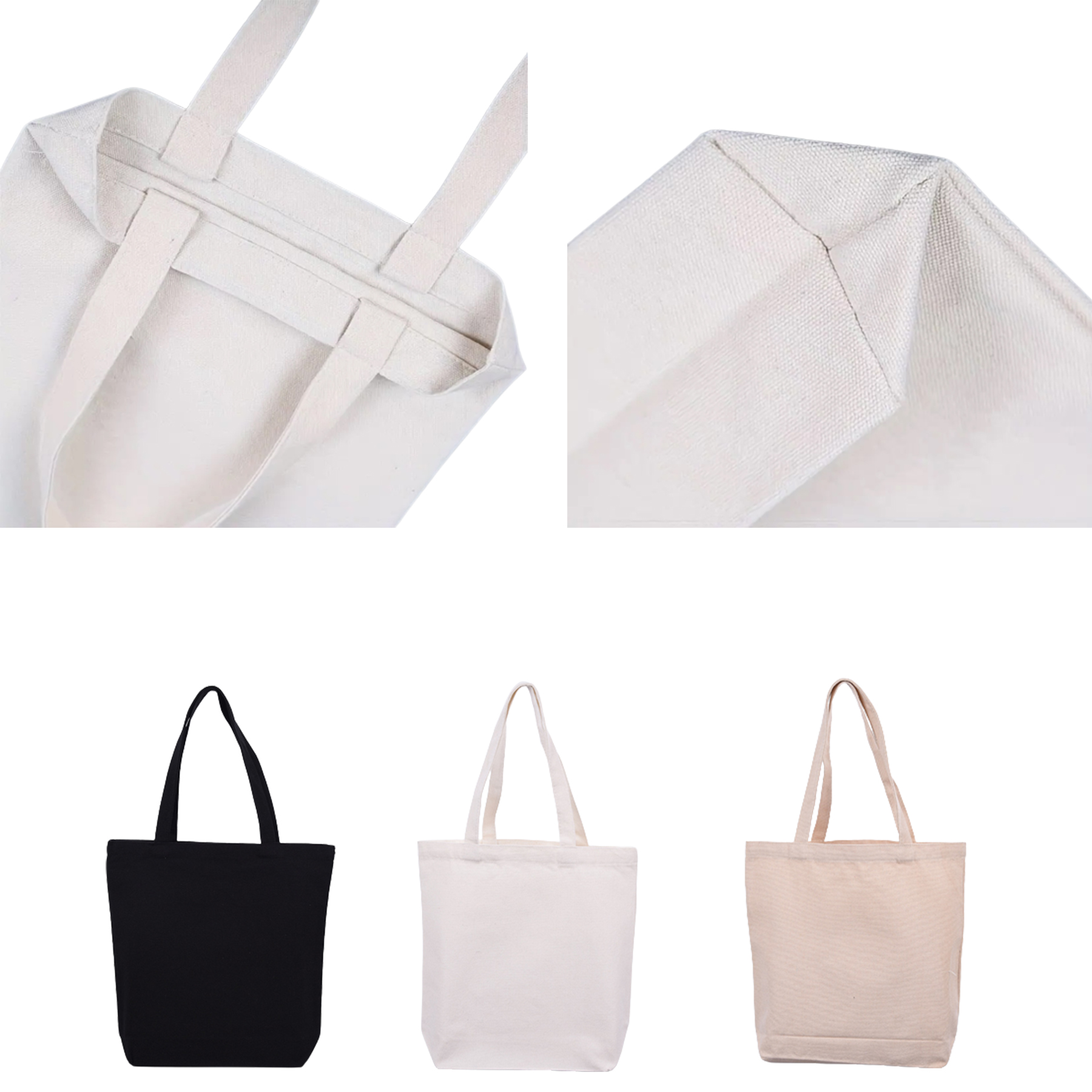 12 Oz 21" Handles Heavyweight Canvas Grocery Tote W/ Gusset - Image 3