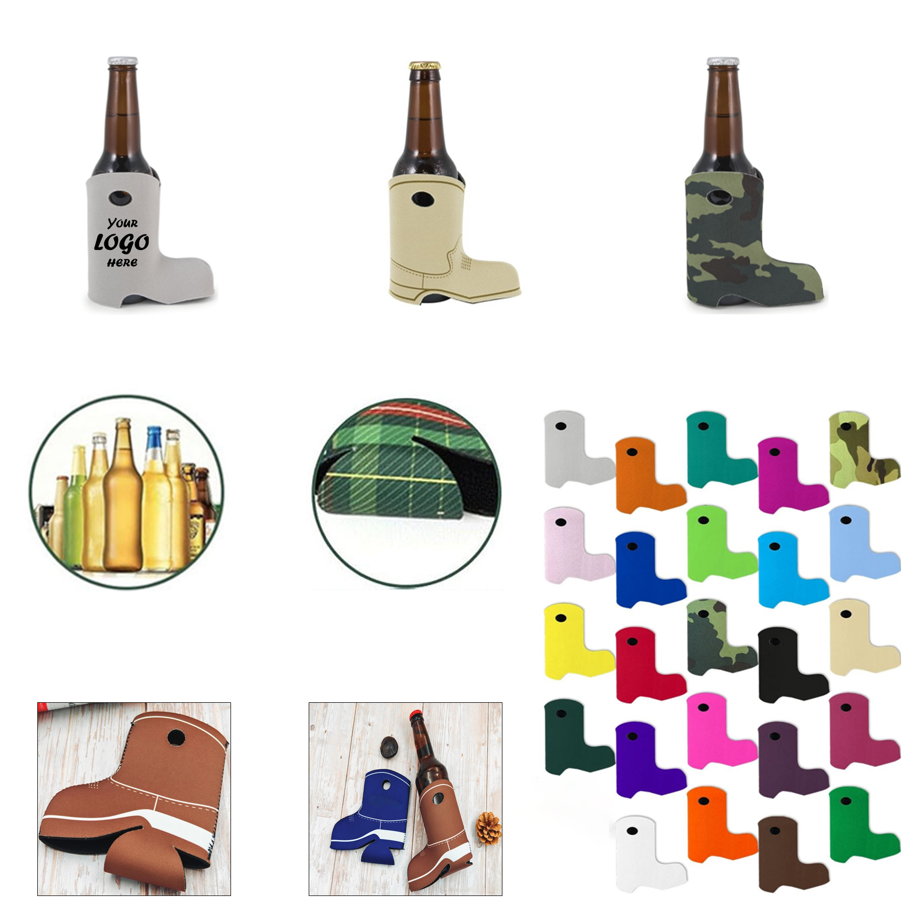 Western Boot Beverage Holder With Insulated Sleeve