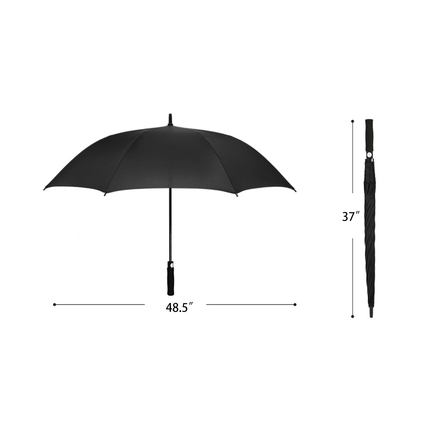 58 Inch Auto Open Windproof Golf Umbrella W/ 190T Pongee - Image 2