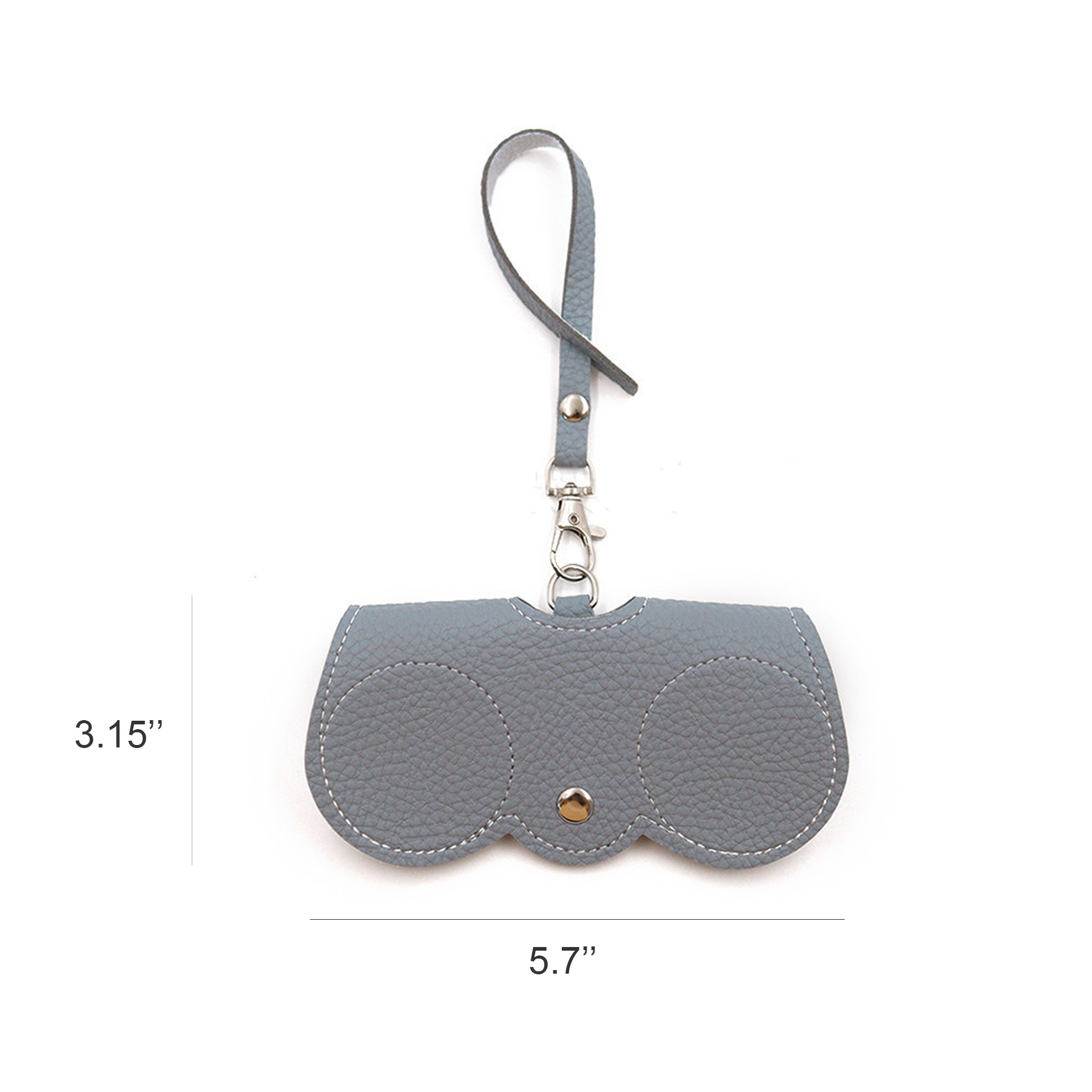 PU Leather Sunglasses Pouch With Strap And Zipper For Travel And Outdoors - Image 2